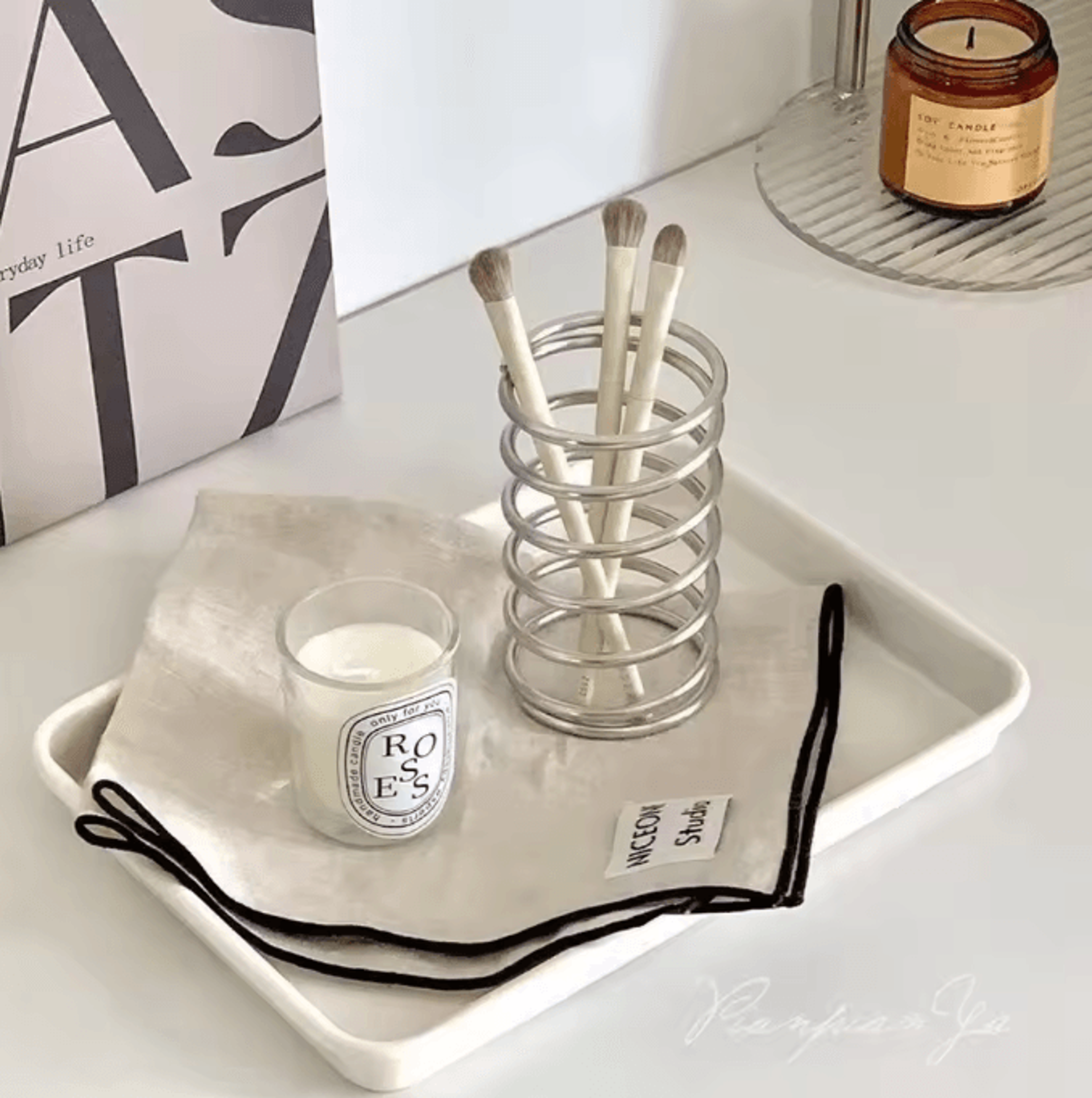 Stainless Steel Toothbrush Holder  MultiSlot Bathroom Organizer  Storage Rack 3