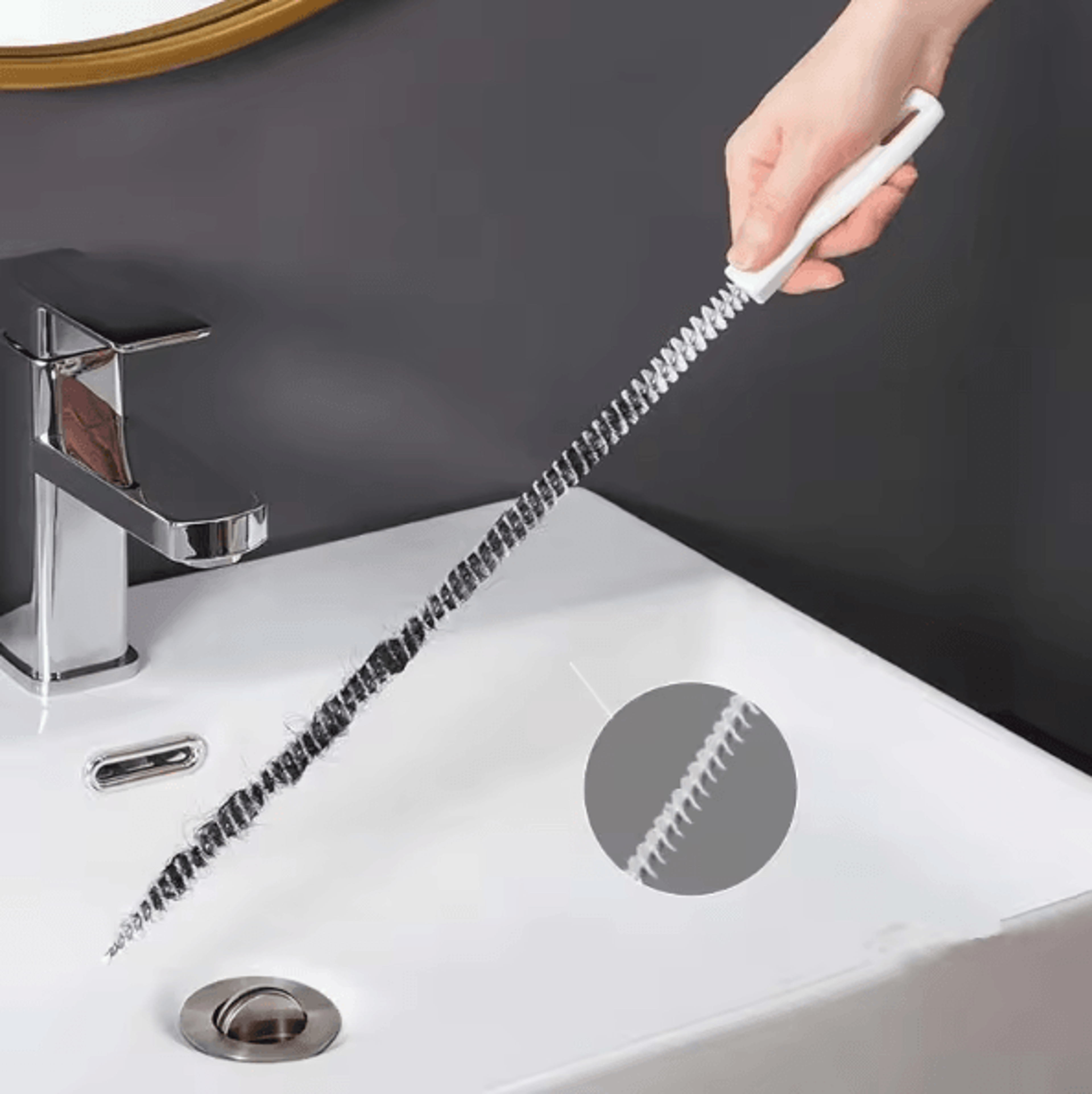 Flexible Drain Cleaning Brush  Hair Clog Remover  Pipe Cleaning Tool 1