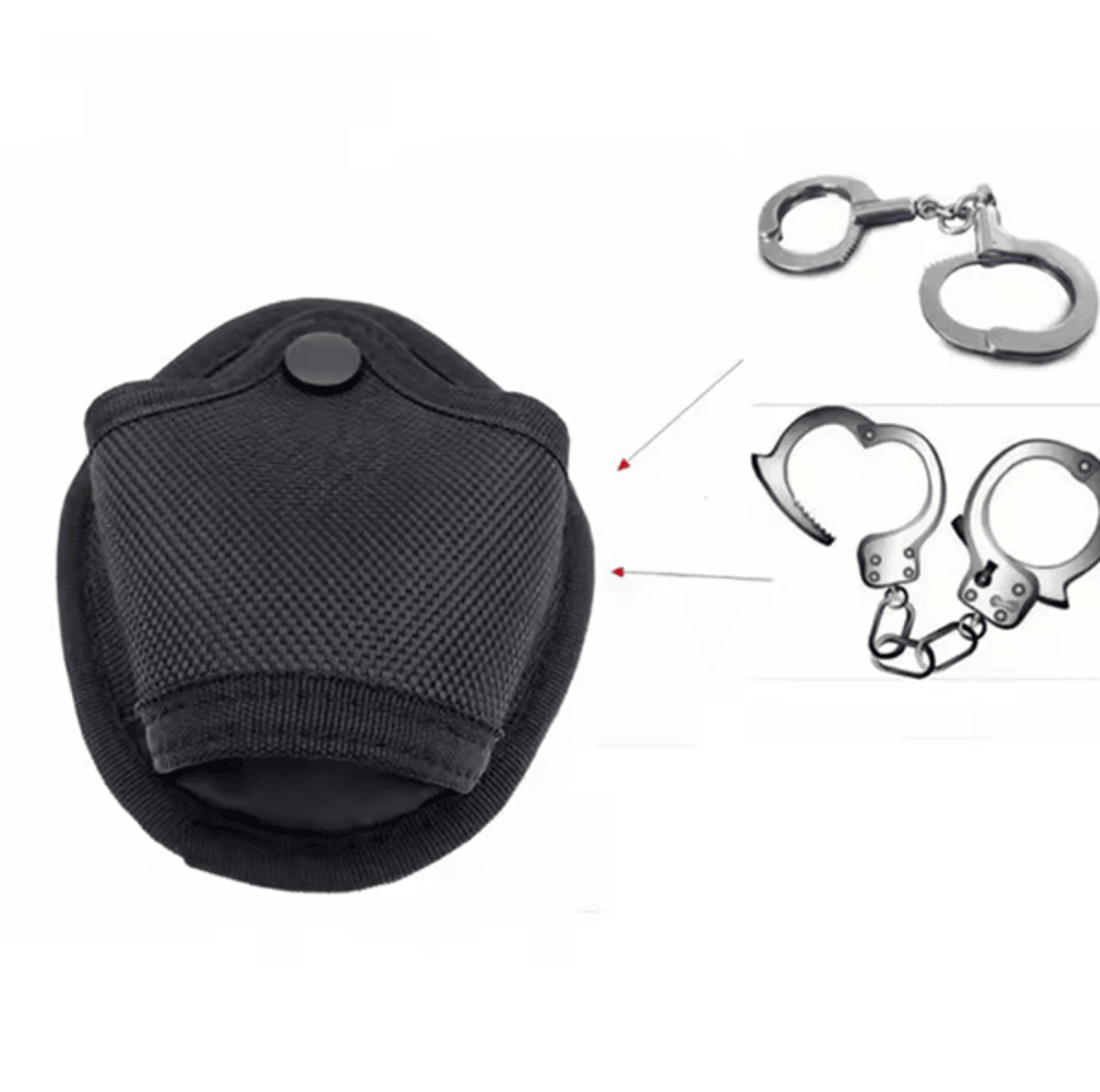 Universal Tactical Handcuff Pouch  Nylon QuickRelease Belt Holder Case 1