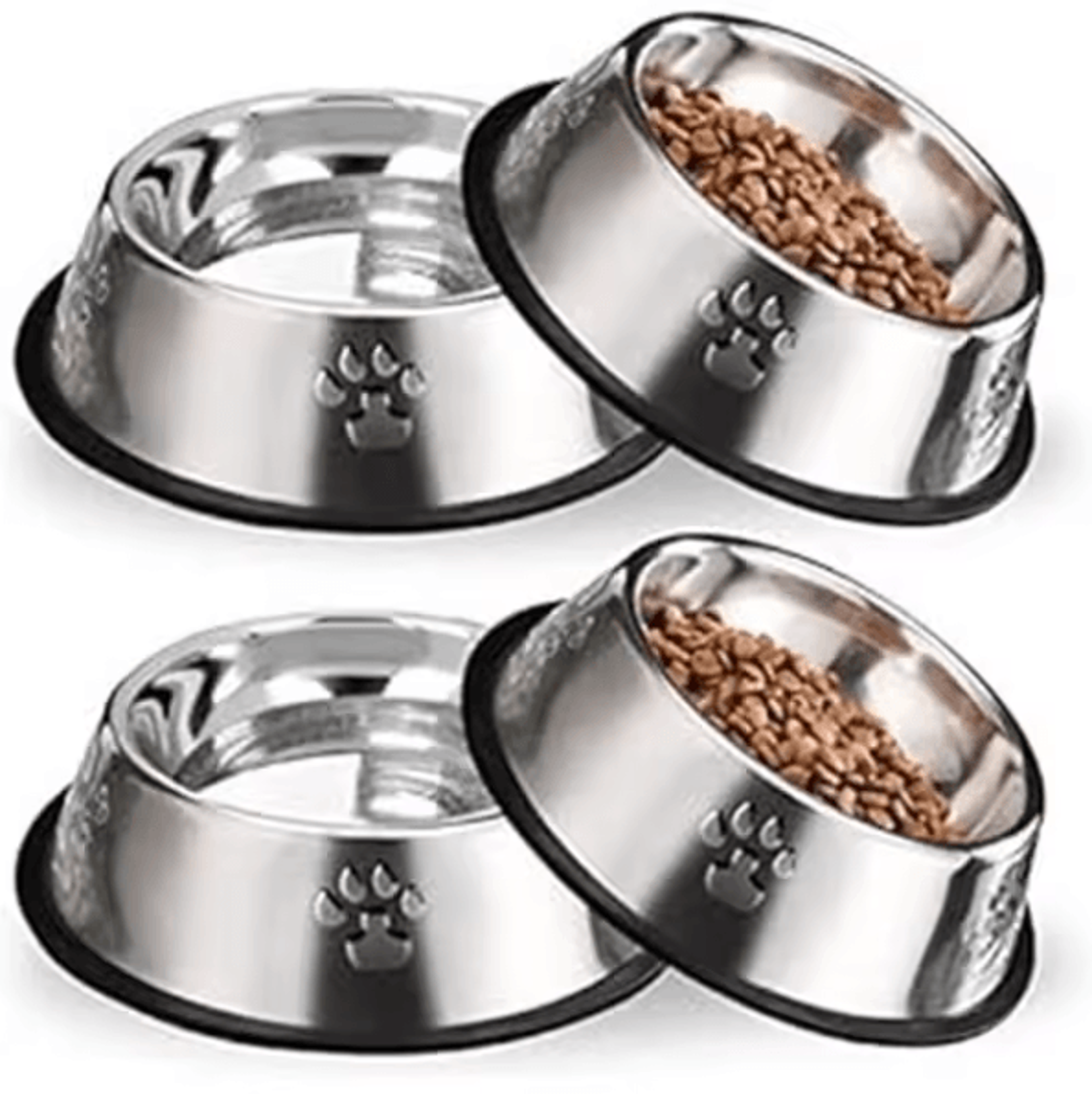 Stainless Steel Pet Bowl  AntiSlip Durable Food  Water Feeding Bowl For Dogs  Cats 1