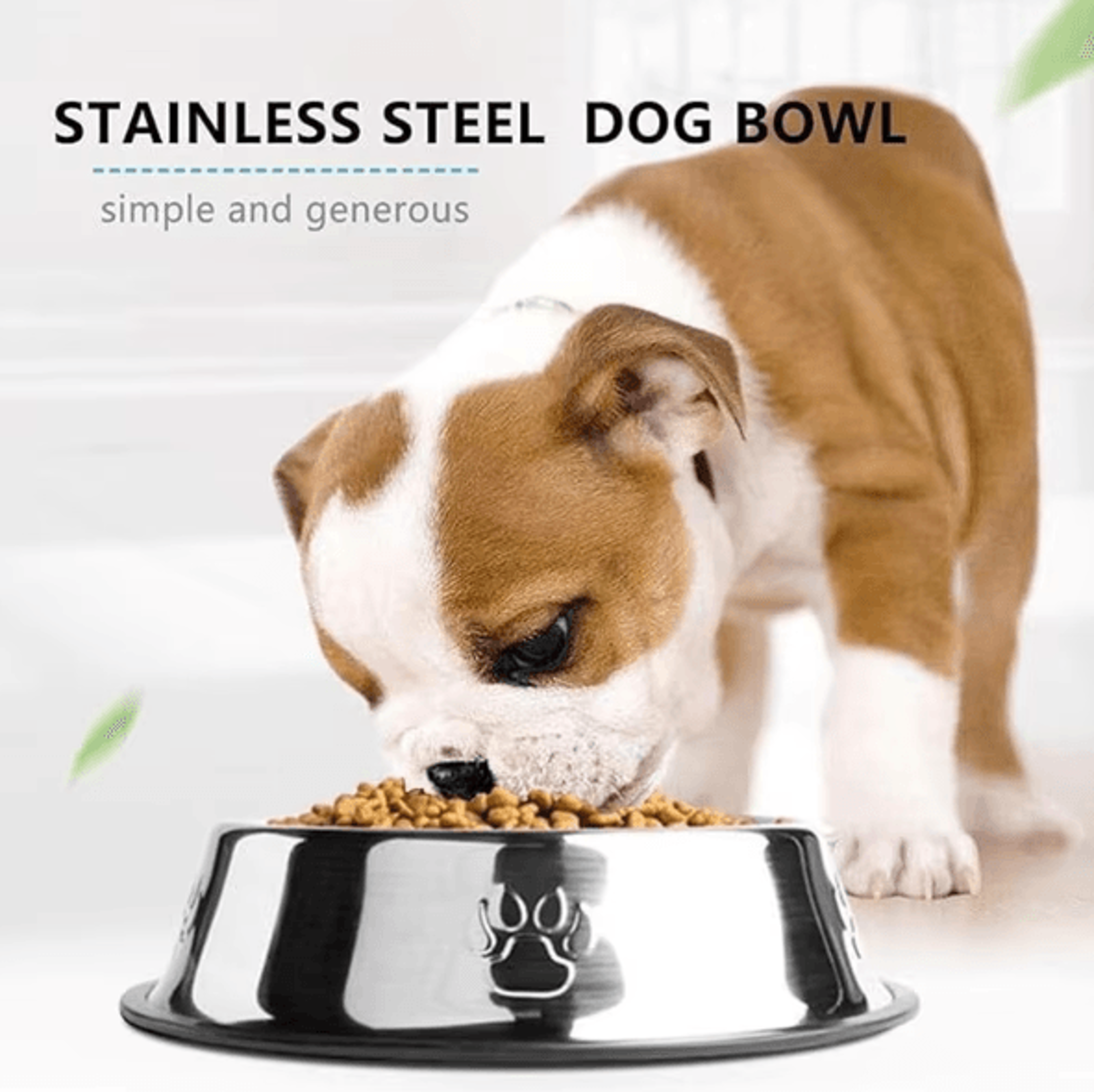 Stainless Steel Pet Bowl  AntiSlip Durable Food  Water Feeding Bowl For Dogs  Cats 2