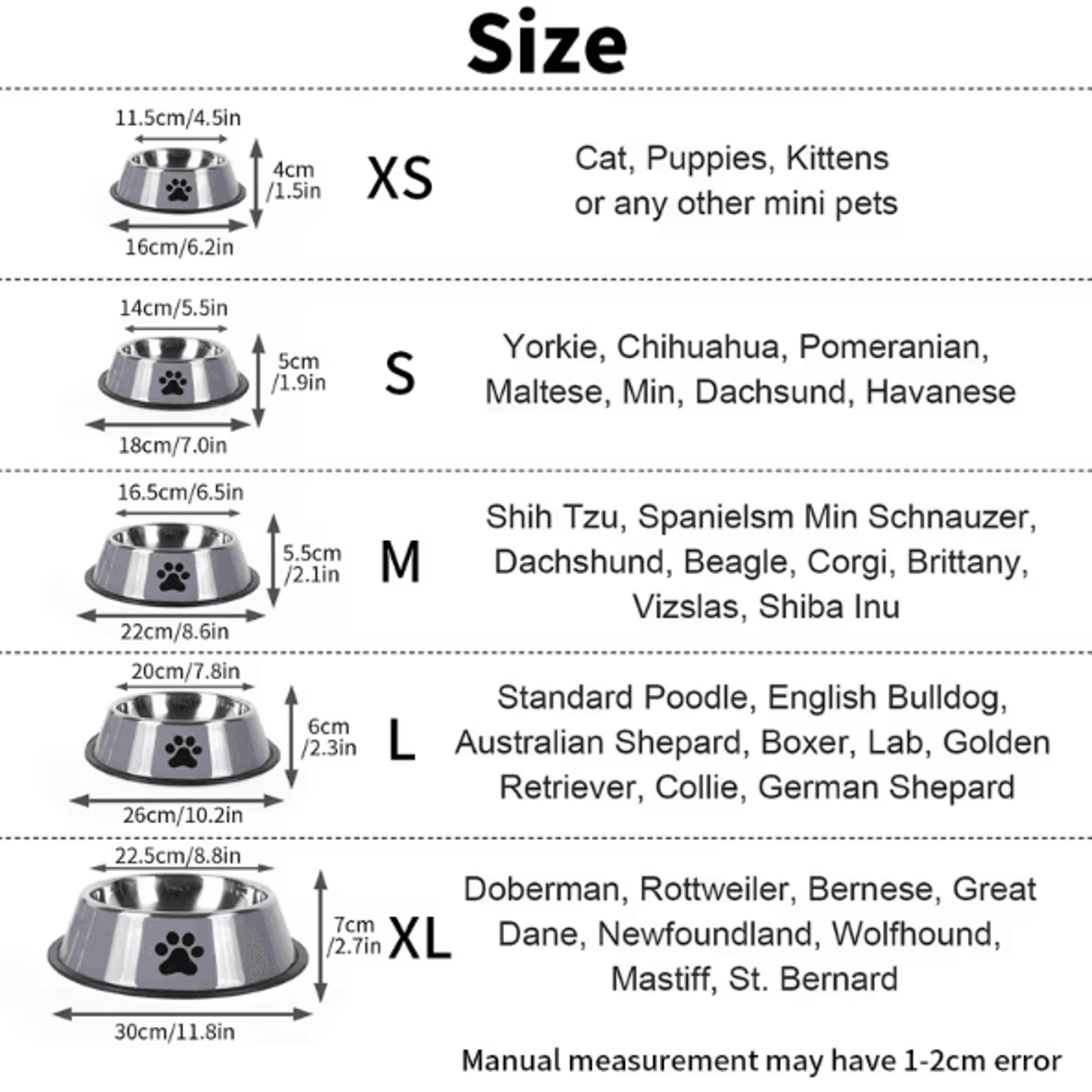 Stainless Steel Pet Bowl  AntiSlip Durable Food  Water Feeding Bowl For Dogs  Cats 4