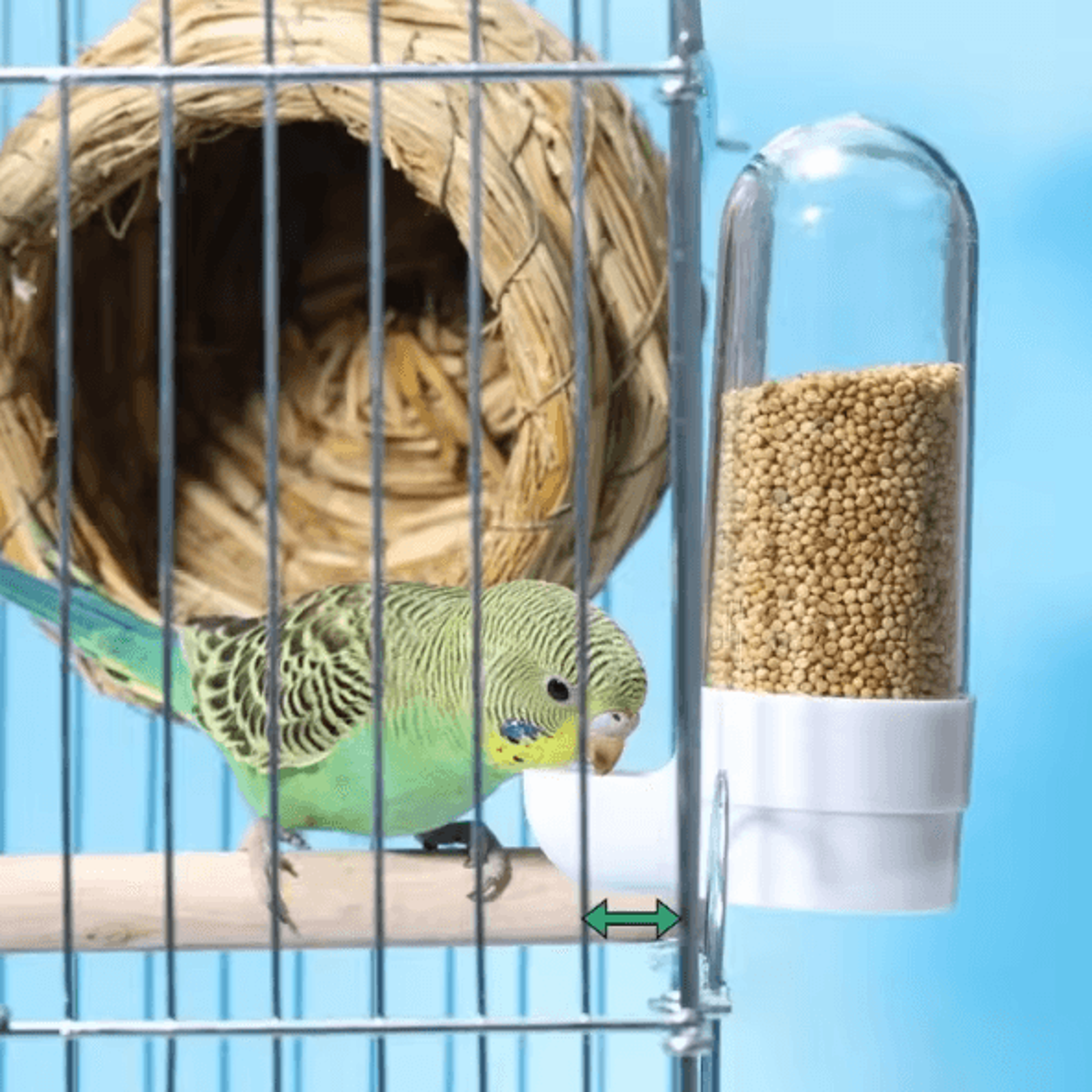 FeatherCare Hanging Bird Cage Feeder With Water Dispenser 2