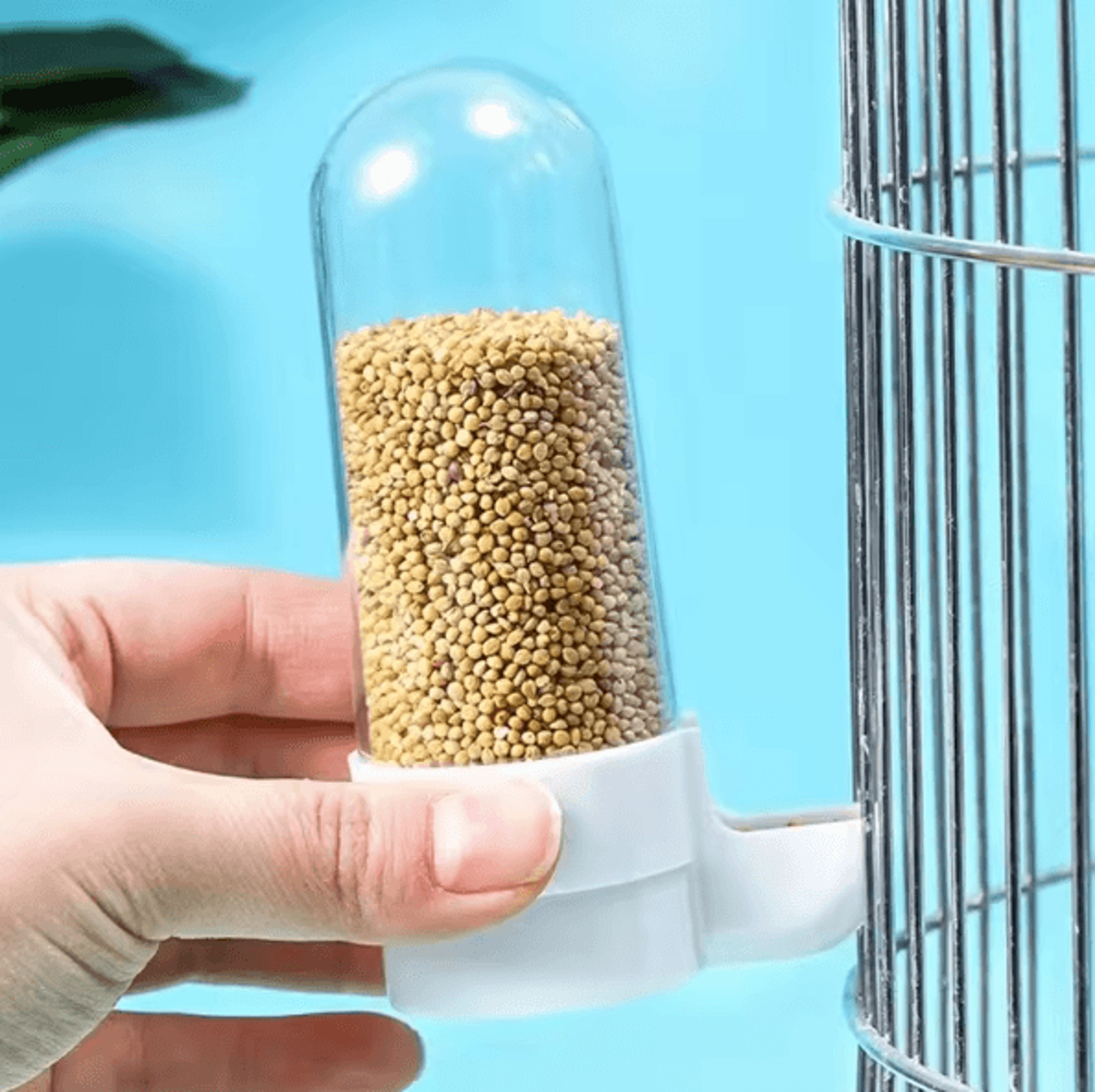 FeatherCare Hanging Bird Cage Feeder With Water Dispenser 3