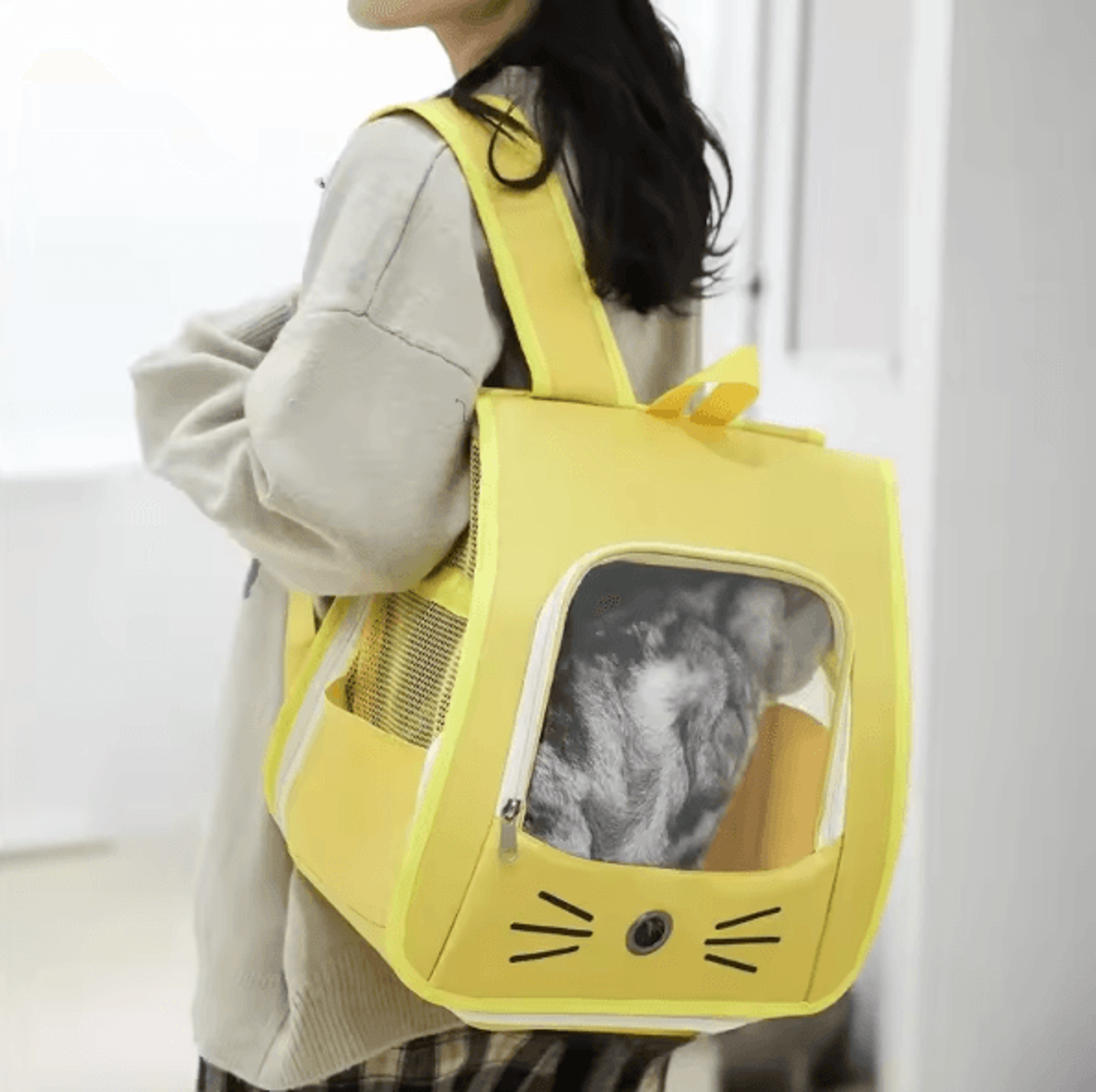 airpaws breathable pet carrier backpack for cats & small dogs portable travel shoulder bag outdoor comfort carrier