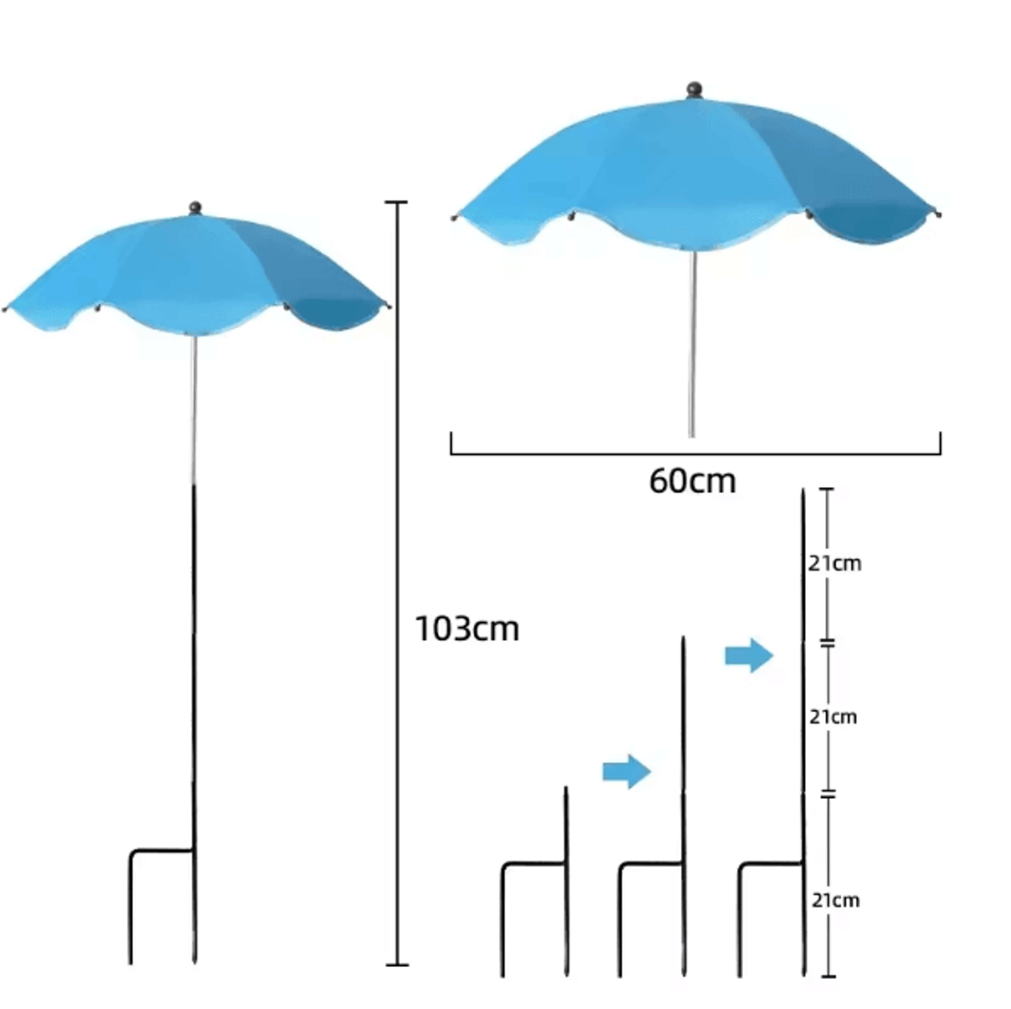 PlantGuard Adjustable Plant Shade Umbrella With Metal Stake Weatherproof Sun Protection Cover For G 9