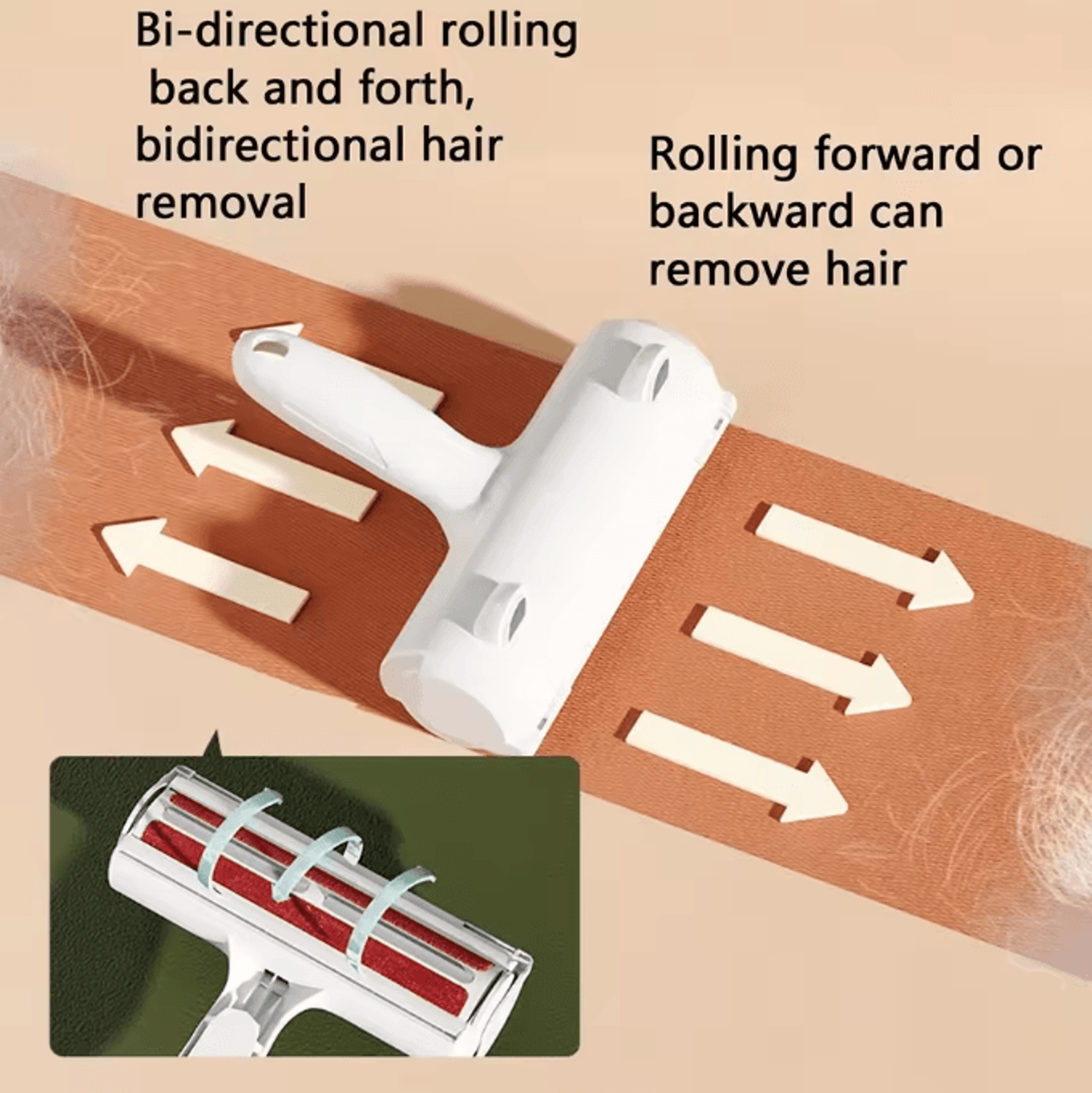 FurClean Reusable Pet Hair Remover Roller Large SelfCleaning Lint Brush For Cat Dog Hair Sofa Carpe 1