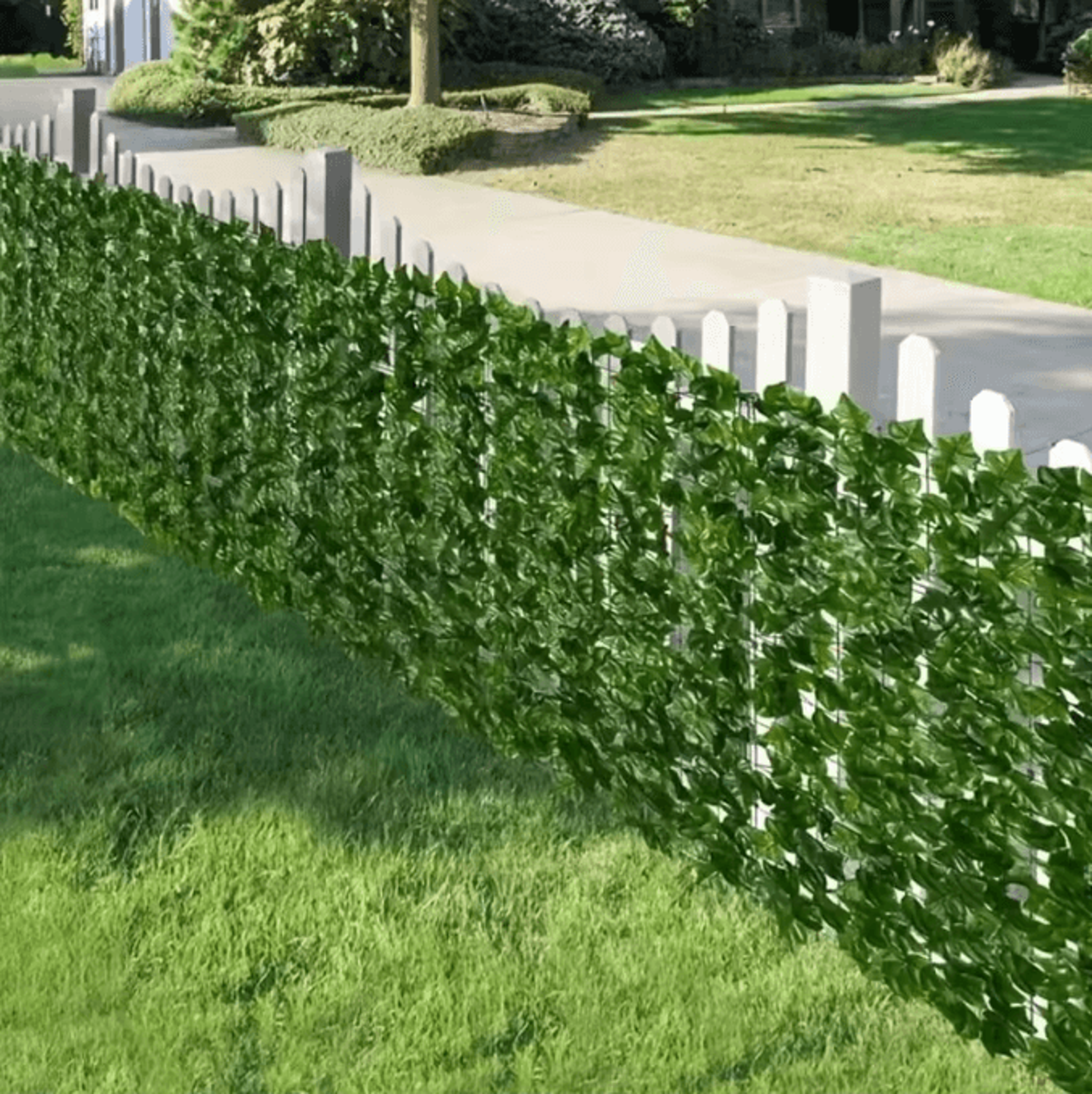 Artificial Ivy Privacy Fence Screen  UV Resistant Greenery Wall For Balcony Garden  Outdoor Decor 1