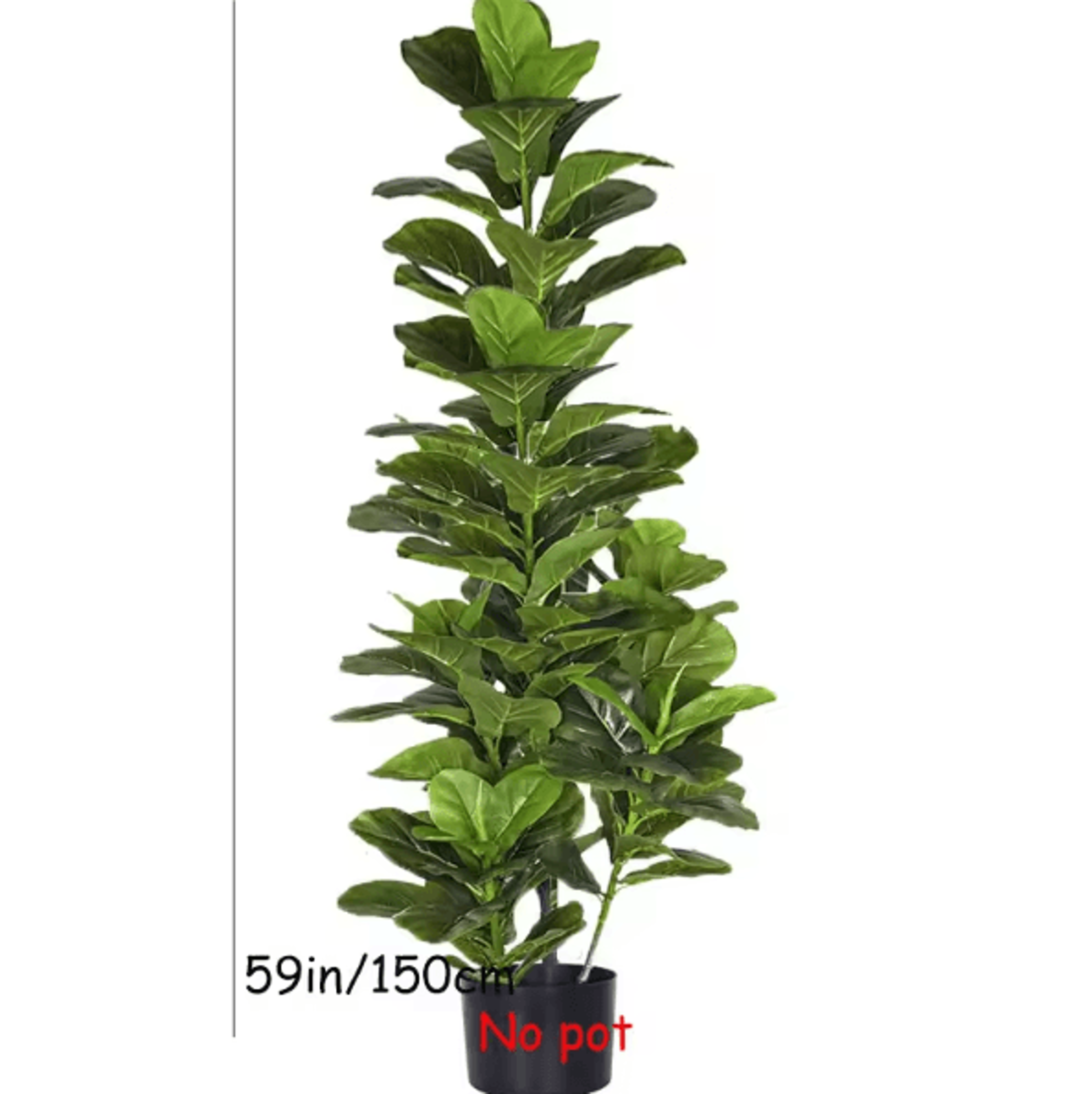 Artificial Fiddle Leaf Fig Tree  Large Faux Ficus Lyrata Plant For Modern Home  Office Decor 6