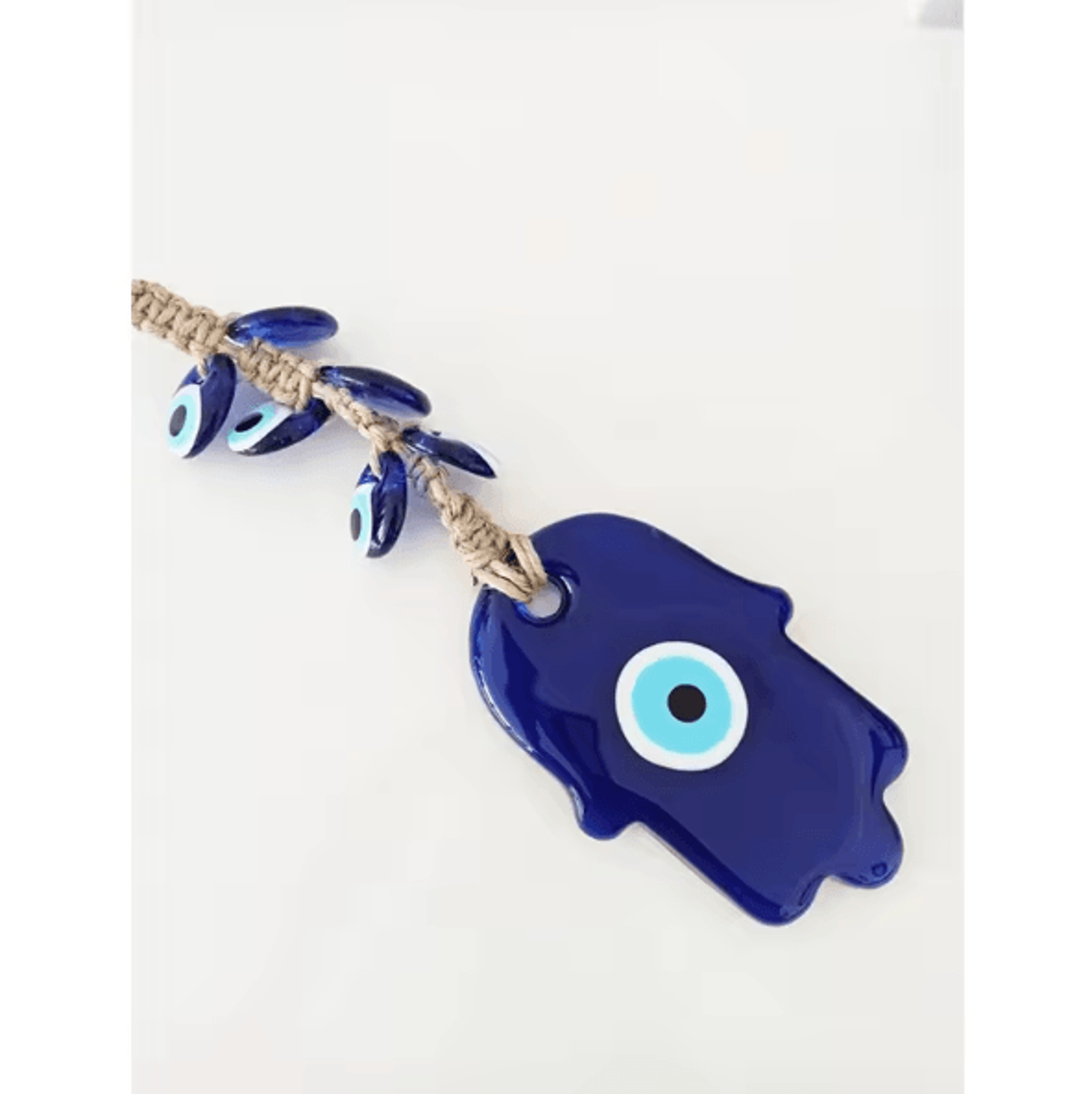 Hamsa Hand Evil Eye Wall Hanging  Turkish Blue Protection Home Decor 3