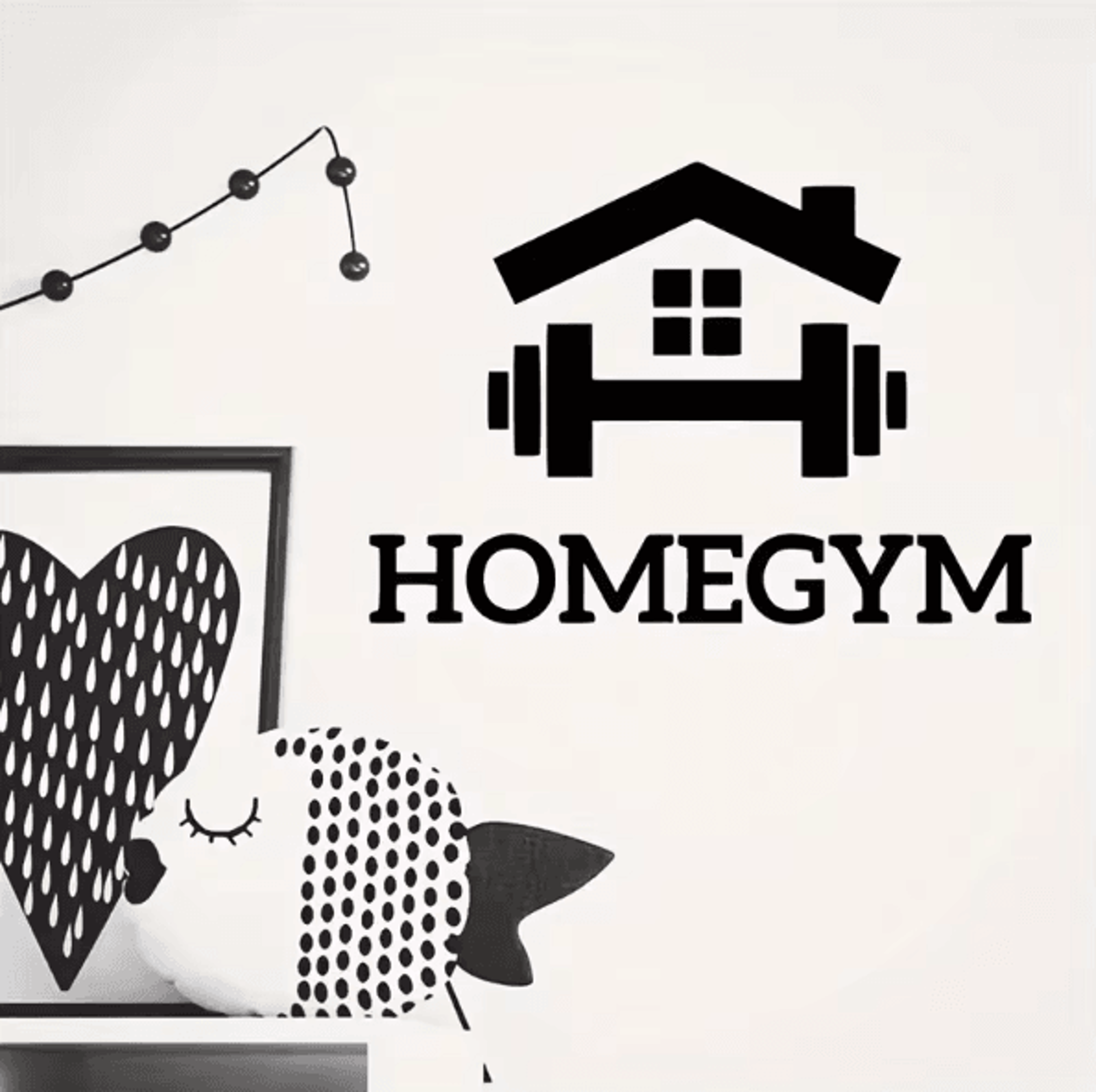 FitZone Barbell Gym Wall Sticker Removable Fitness Wall Decal For Home Gym Decor 1