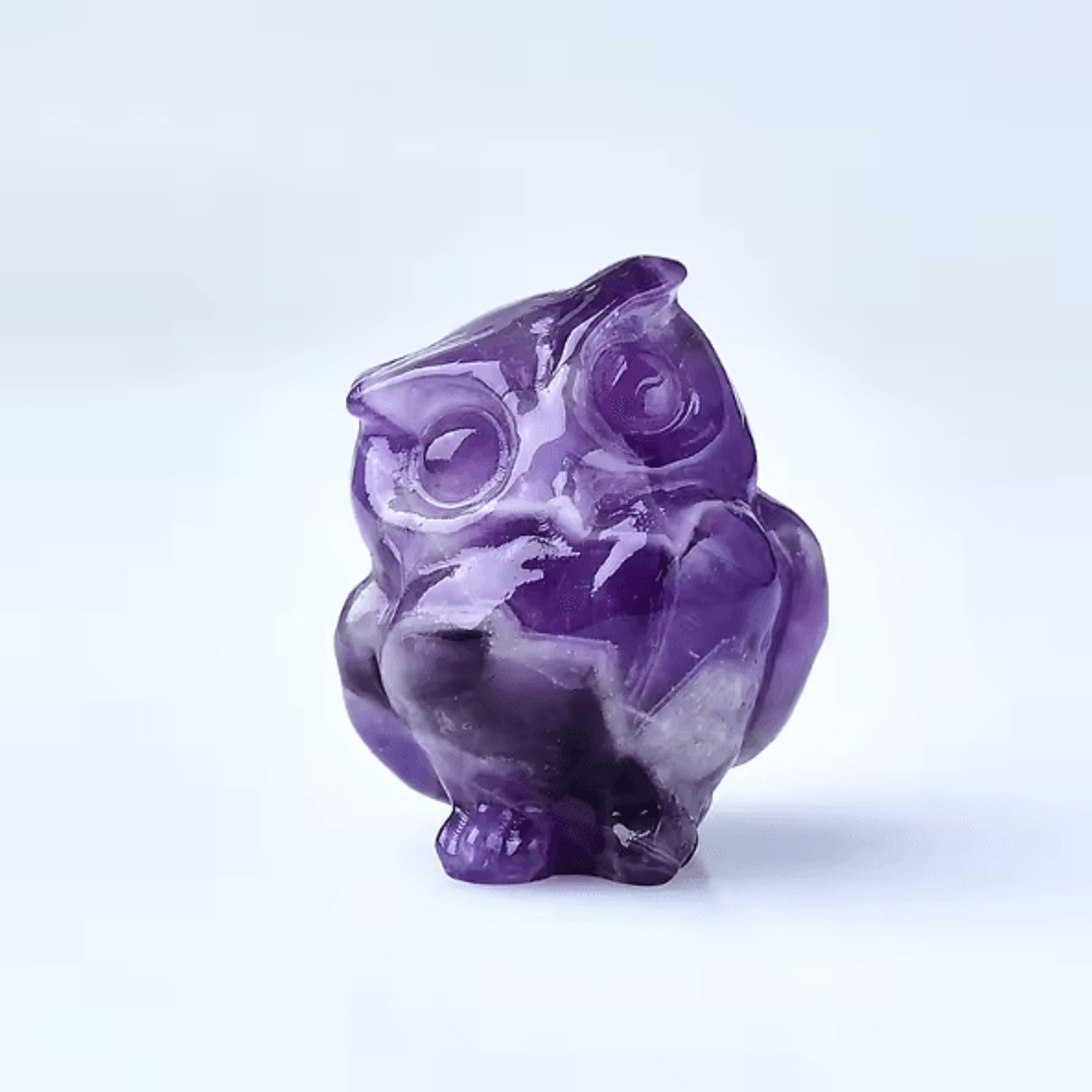 CrystalSpirit Natural Crystal Owl Figurine Healing Gemstone Decor For Home  Gifts 2