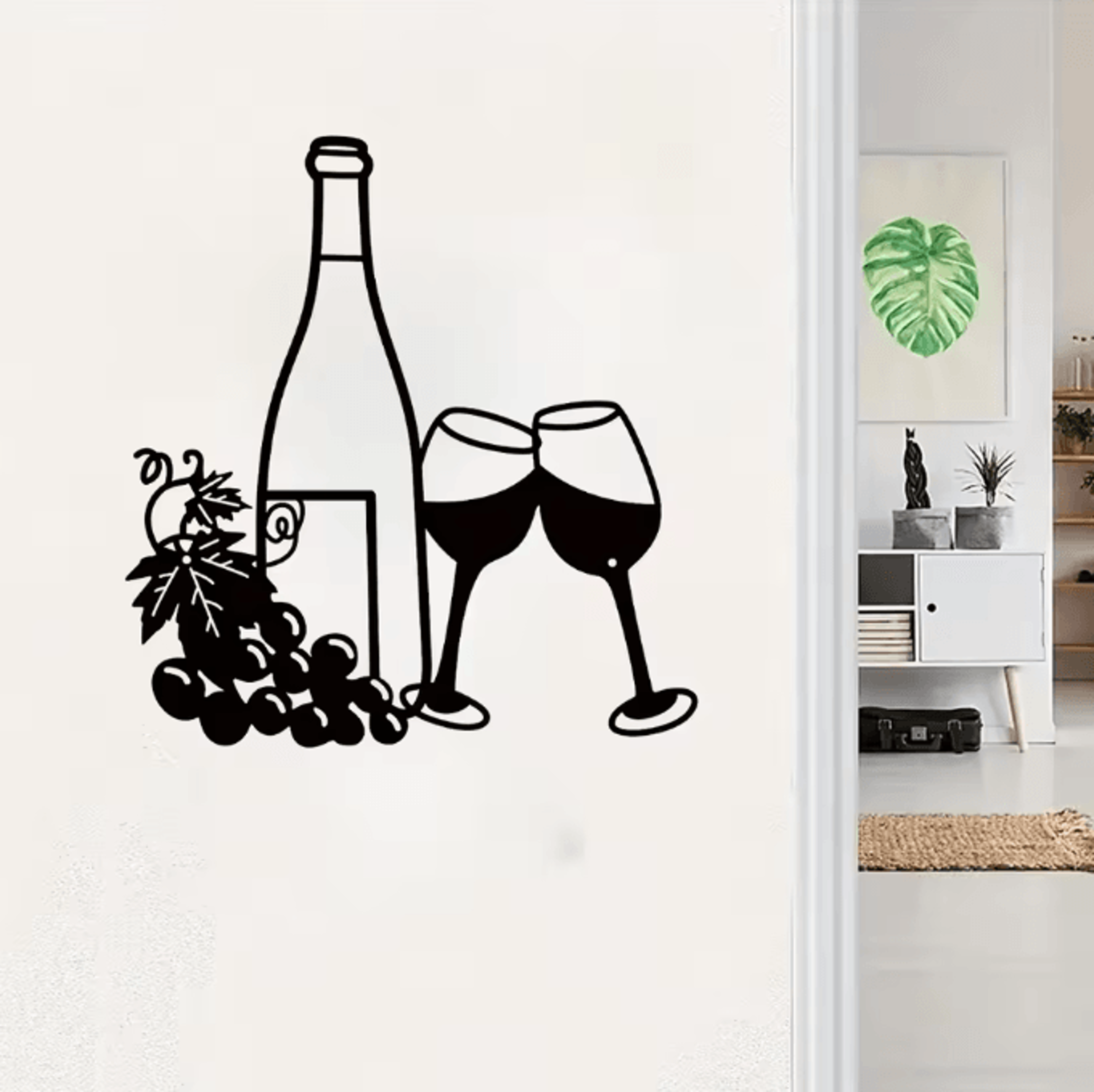 Minimalist Black Metal Coffee Cup Wall Art Decor For Kitchen And Coffee Bar 3