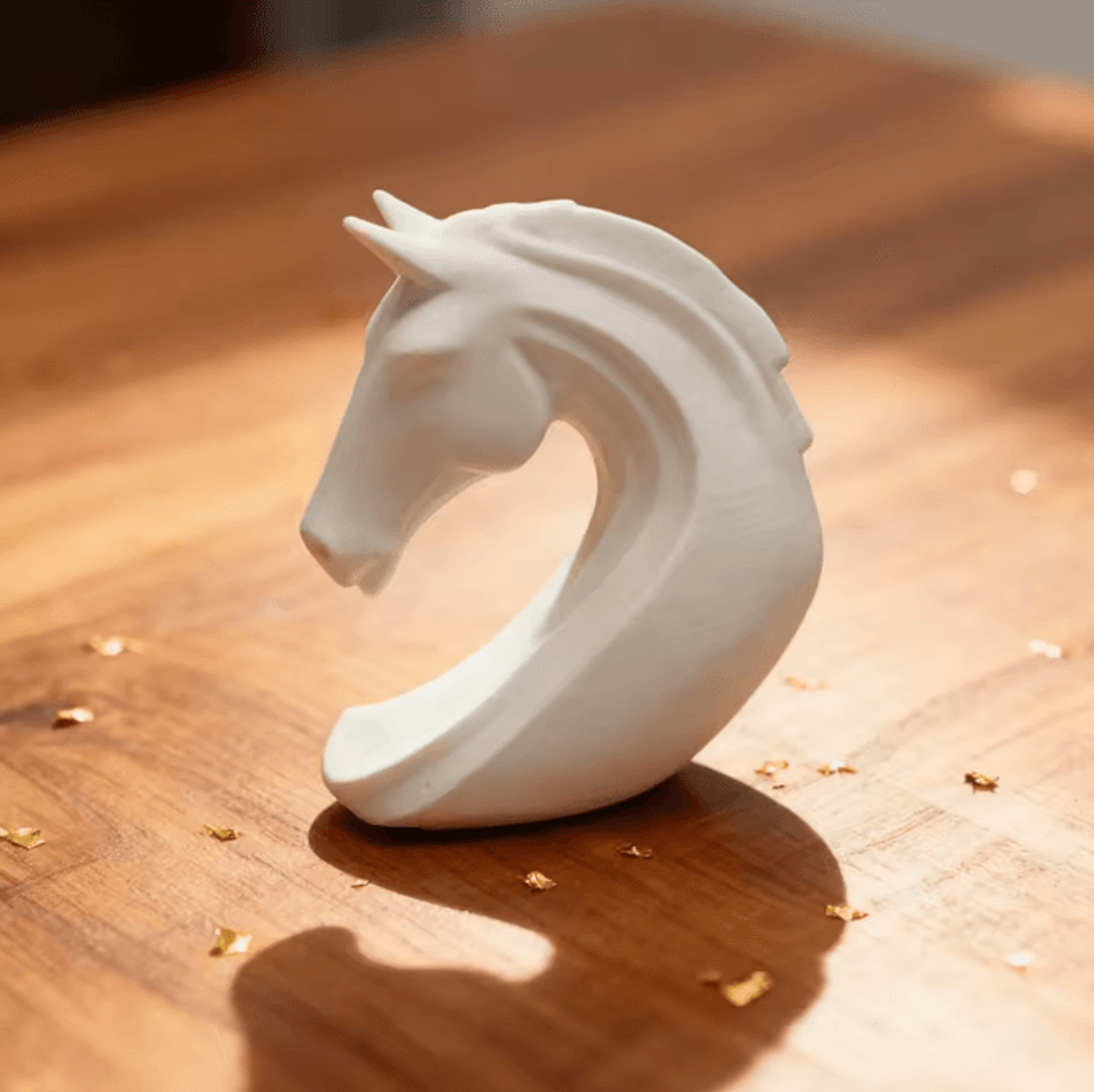 nordic minimalist horse head sculpture for modern desktop and home decor