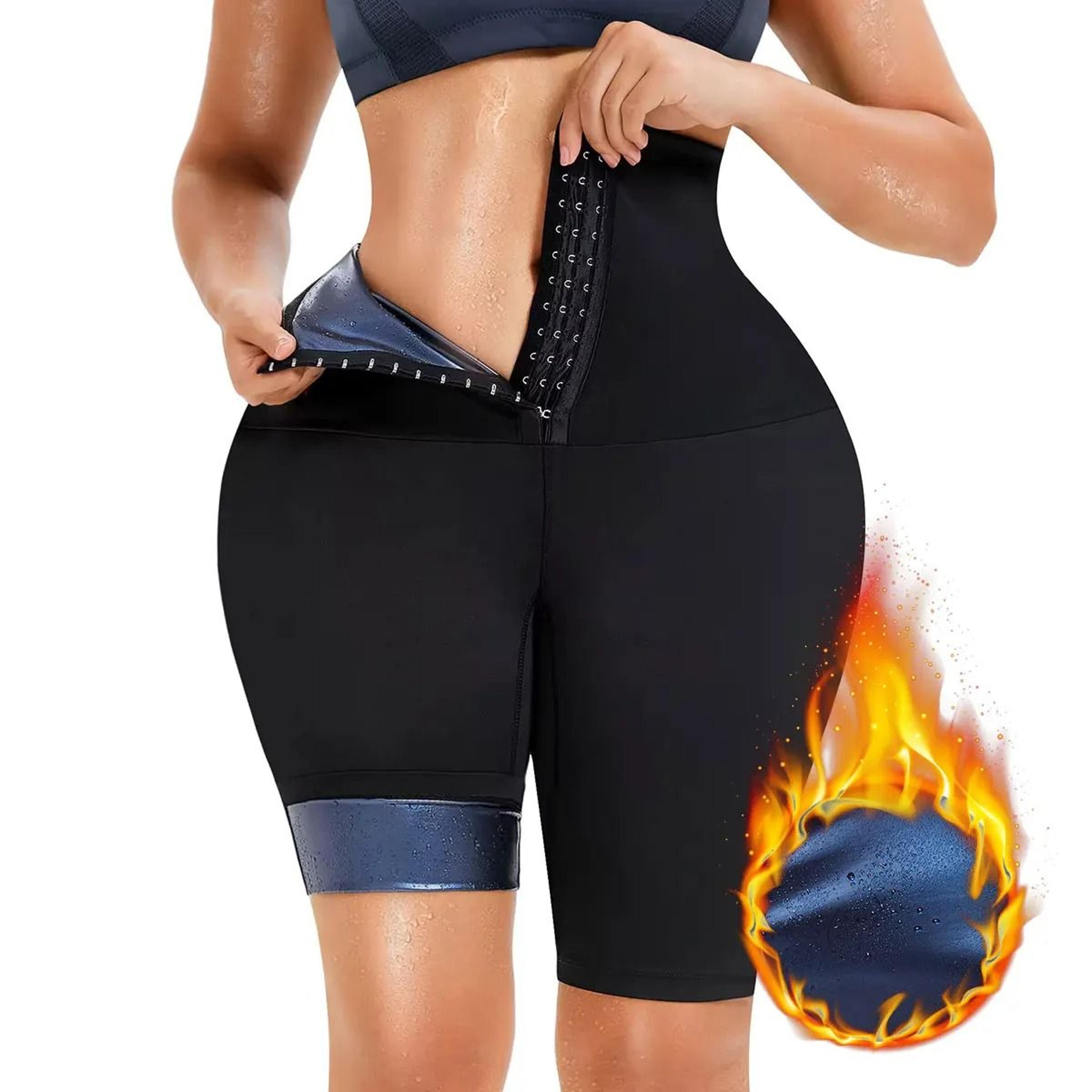 Womens High Waist Sauna Sweat Shorts 6