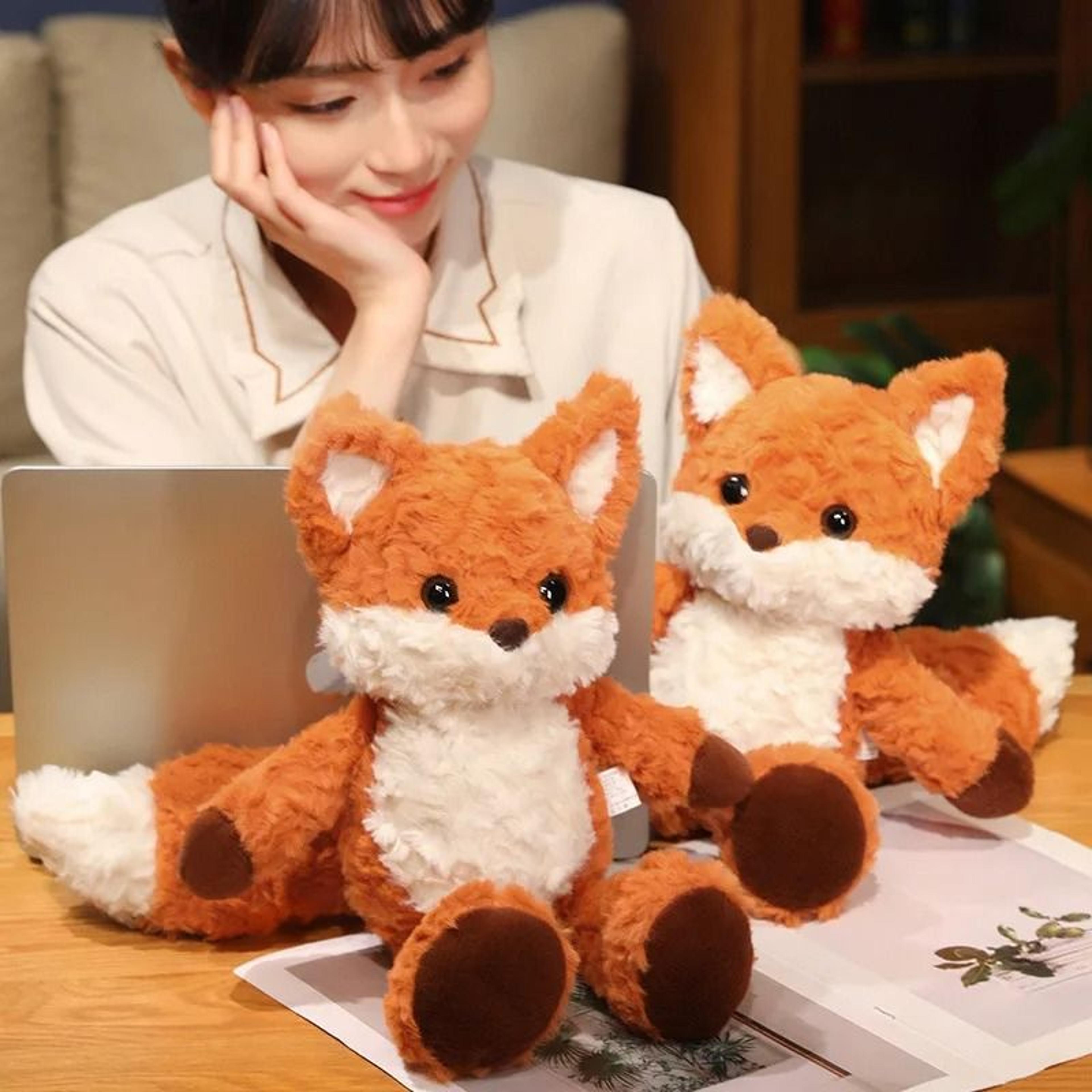 Fluffy Fox Plush Toy Soft Stuffed Animal Doll 1