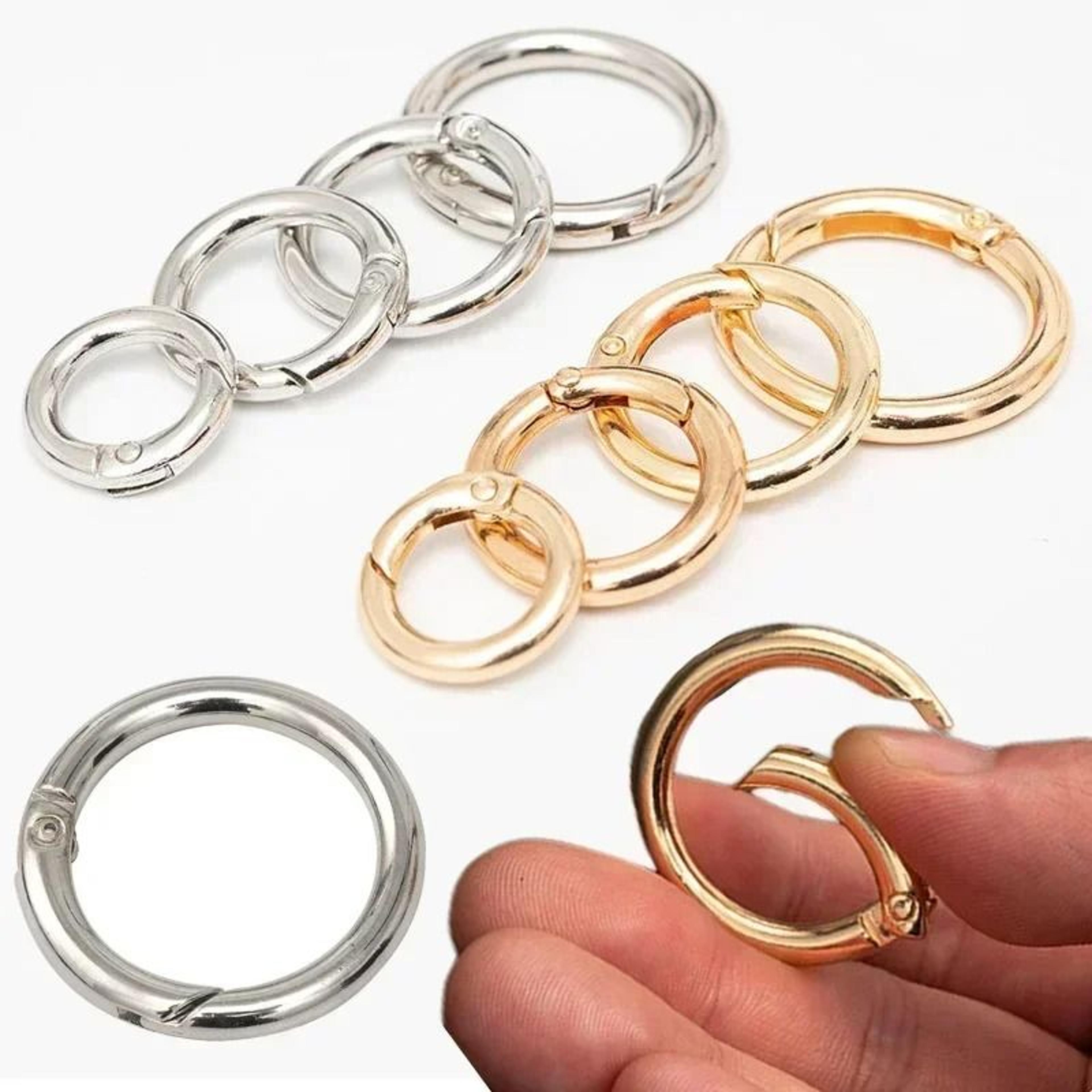 Spring O Ring Clasps Openable Round Carabiner Clips For Jewelry And Keychains 3