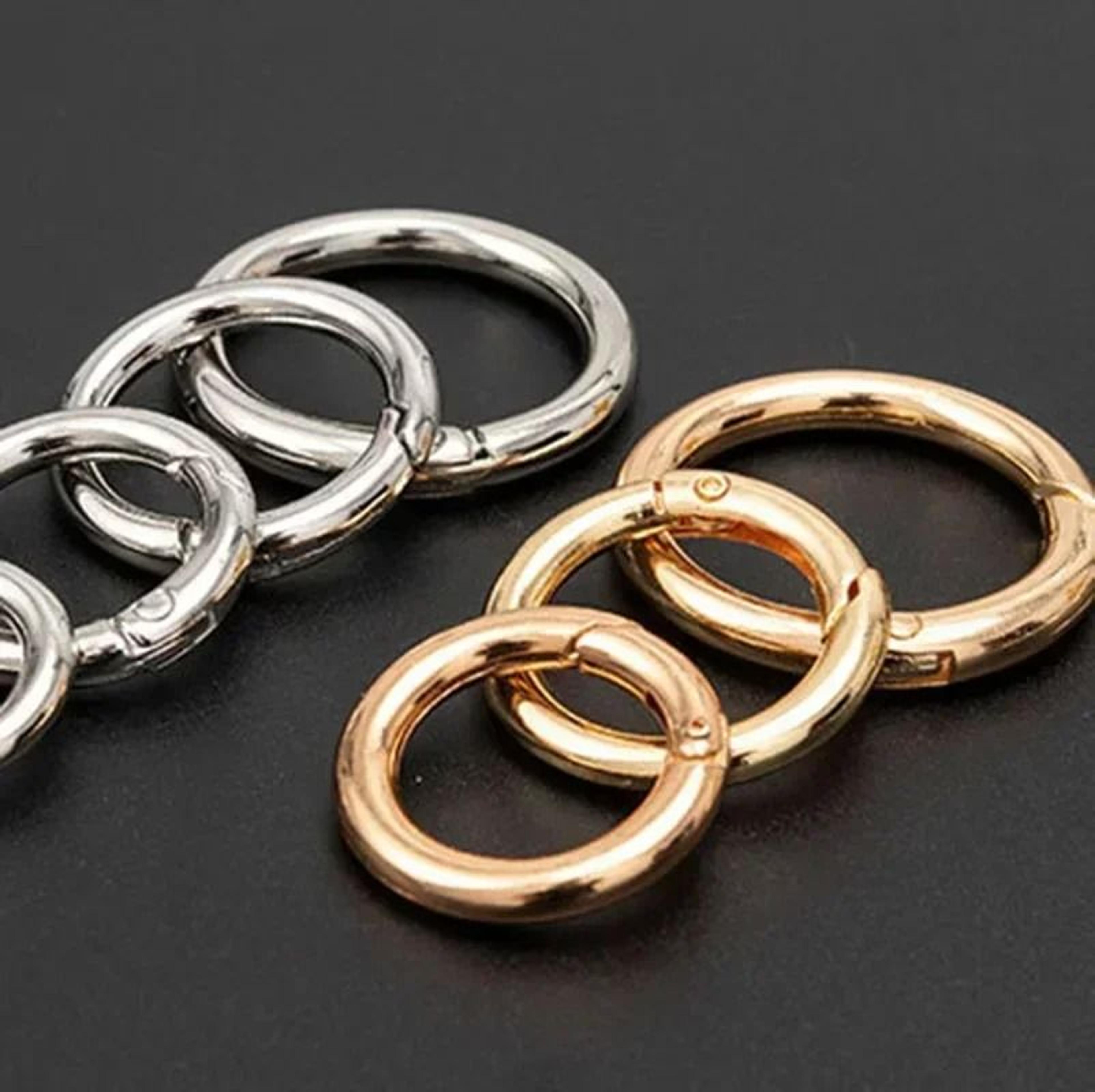 Spring O Ring Clasps Openable Round Carabiner Clips For Jewelry And Keychains 4