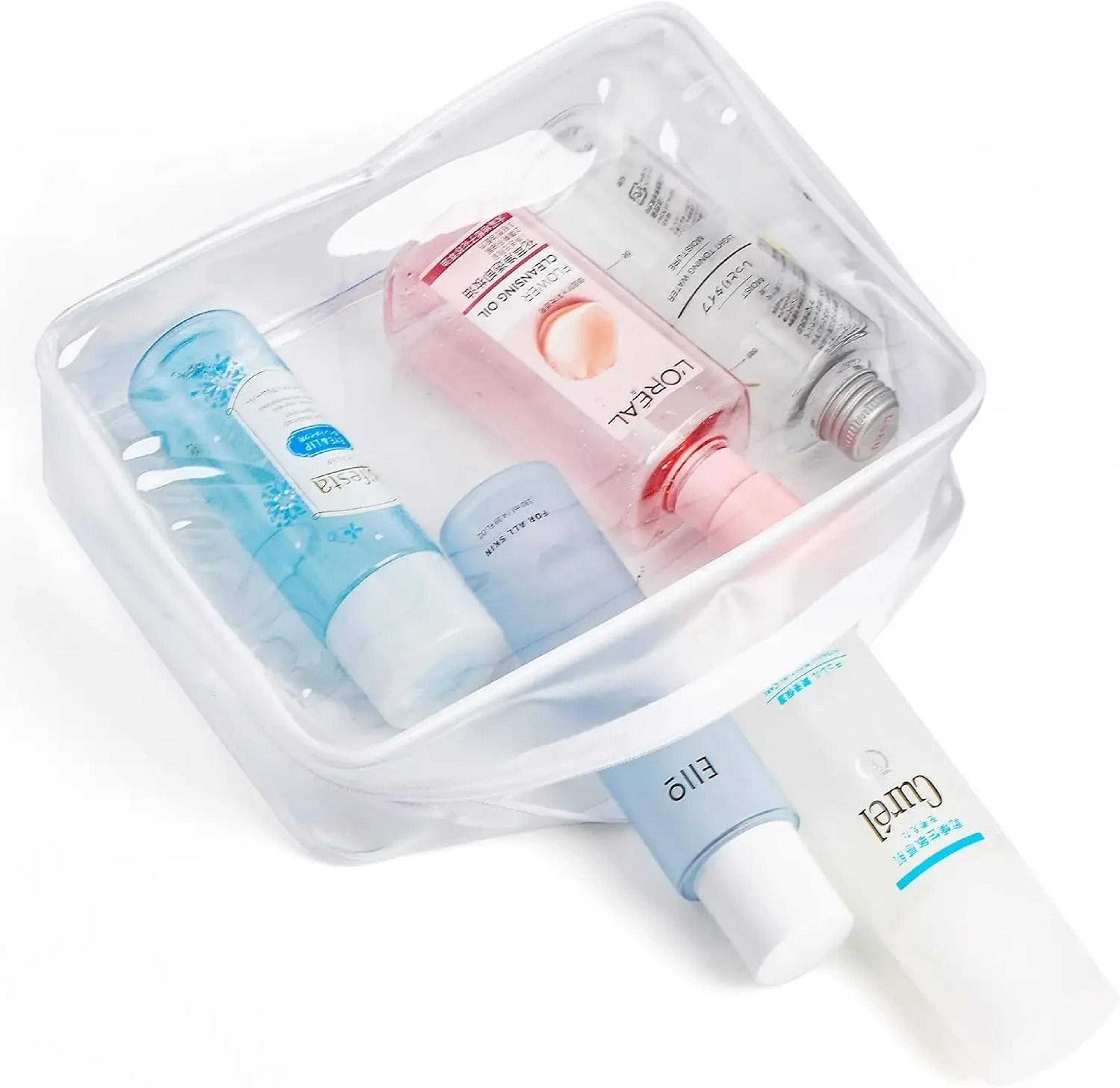 Clear PVC Travel Makeup Bag Transparent Cosmetic Organizer Toiletry Storage Case 1