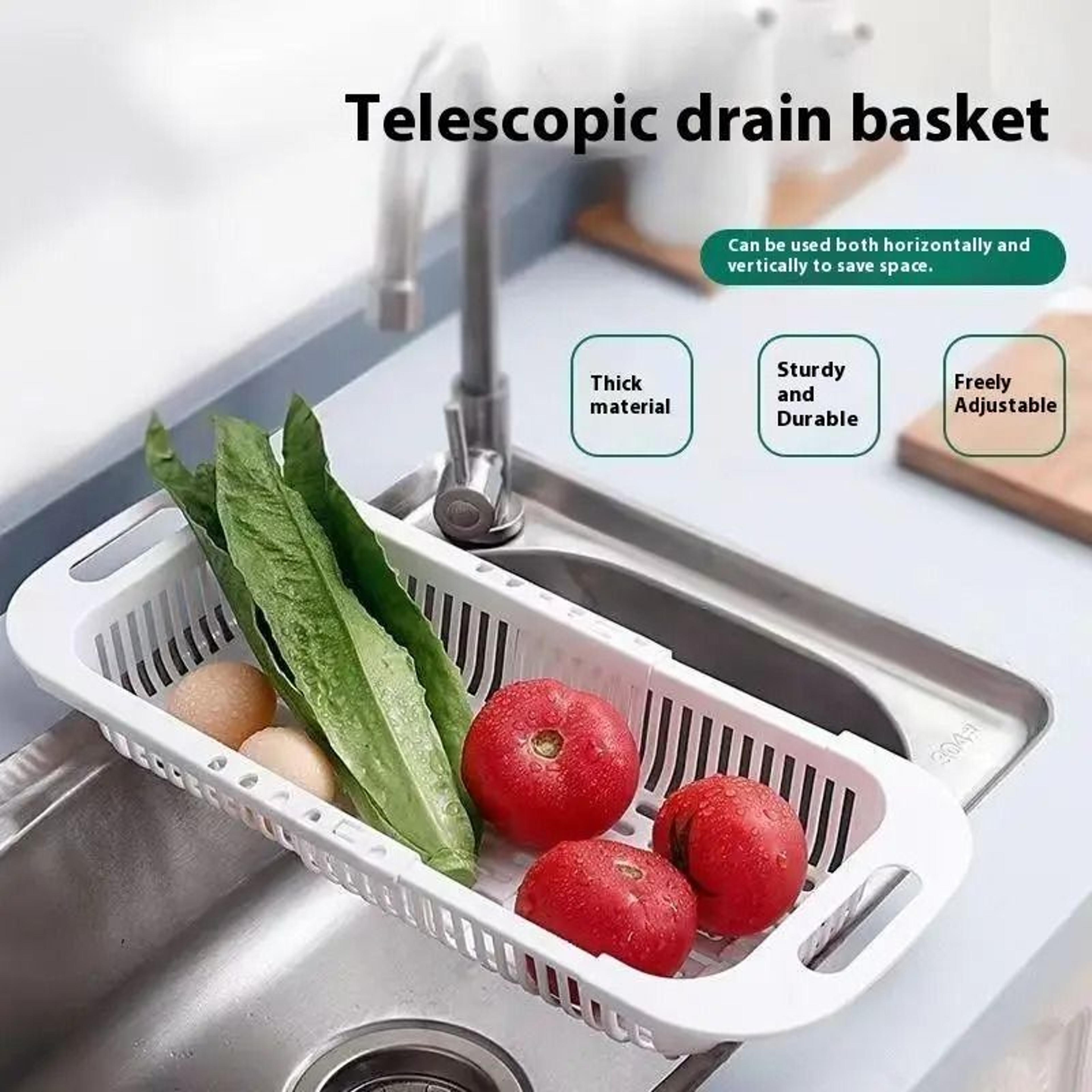 Retractable Sink Drain Basket For Washing Fruits Vegetables Dishes  Kitchen Organization 1