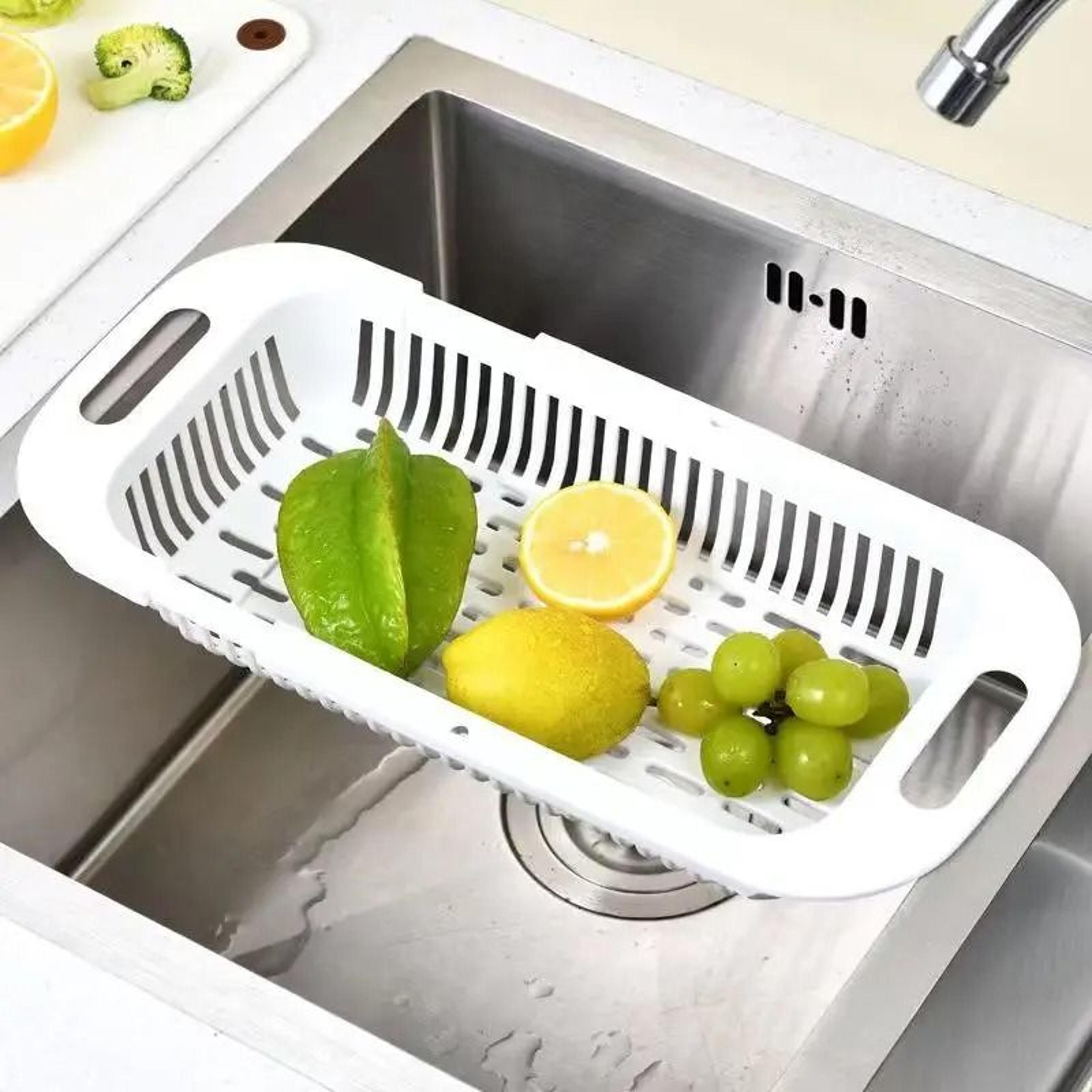 Retractable Sink Drain Basket For Washing Fruits Vegetables Dishes  Kitchen Organization 4