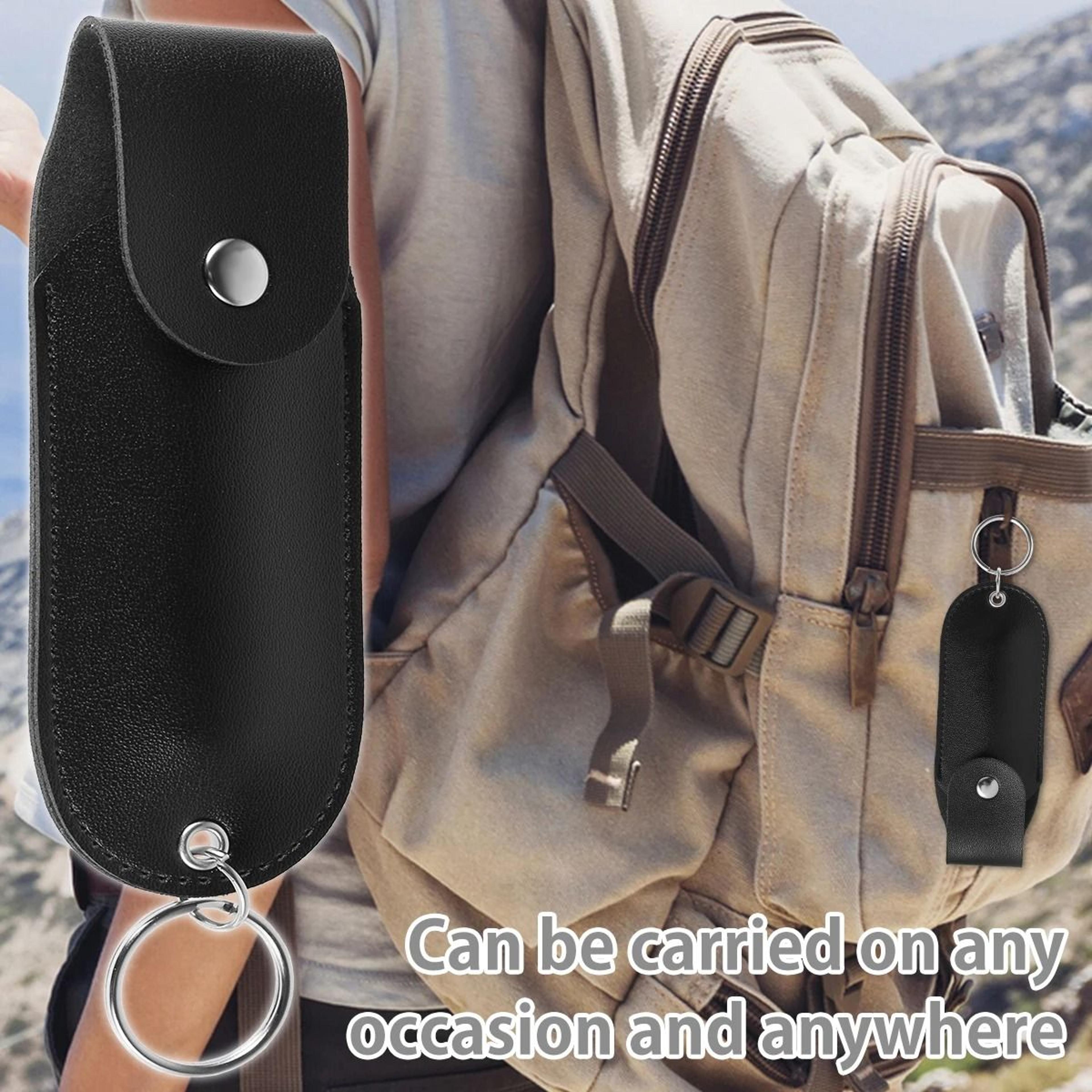PU Leather Pepper Spray Pouch Keychain Holder 4