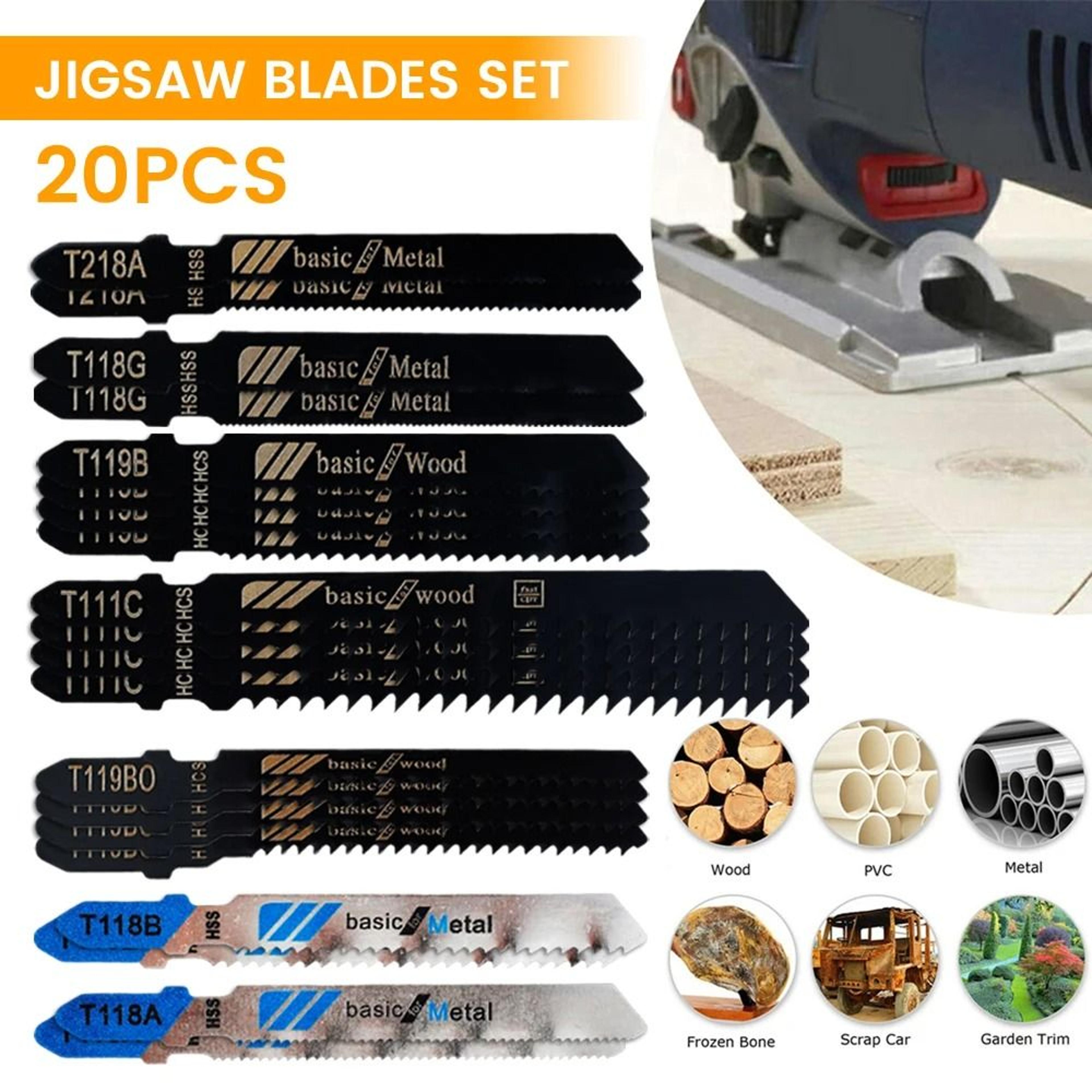 T Shank Jigsaw Blade Set For Wood Plastic And Metal Cutting 1