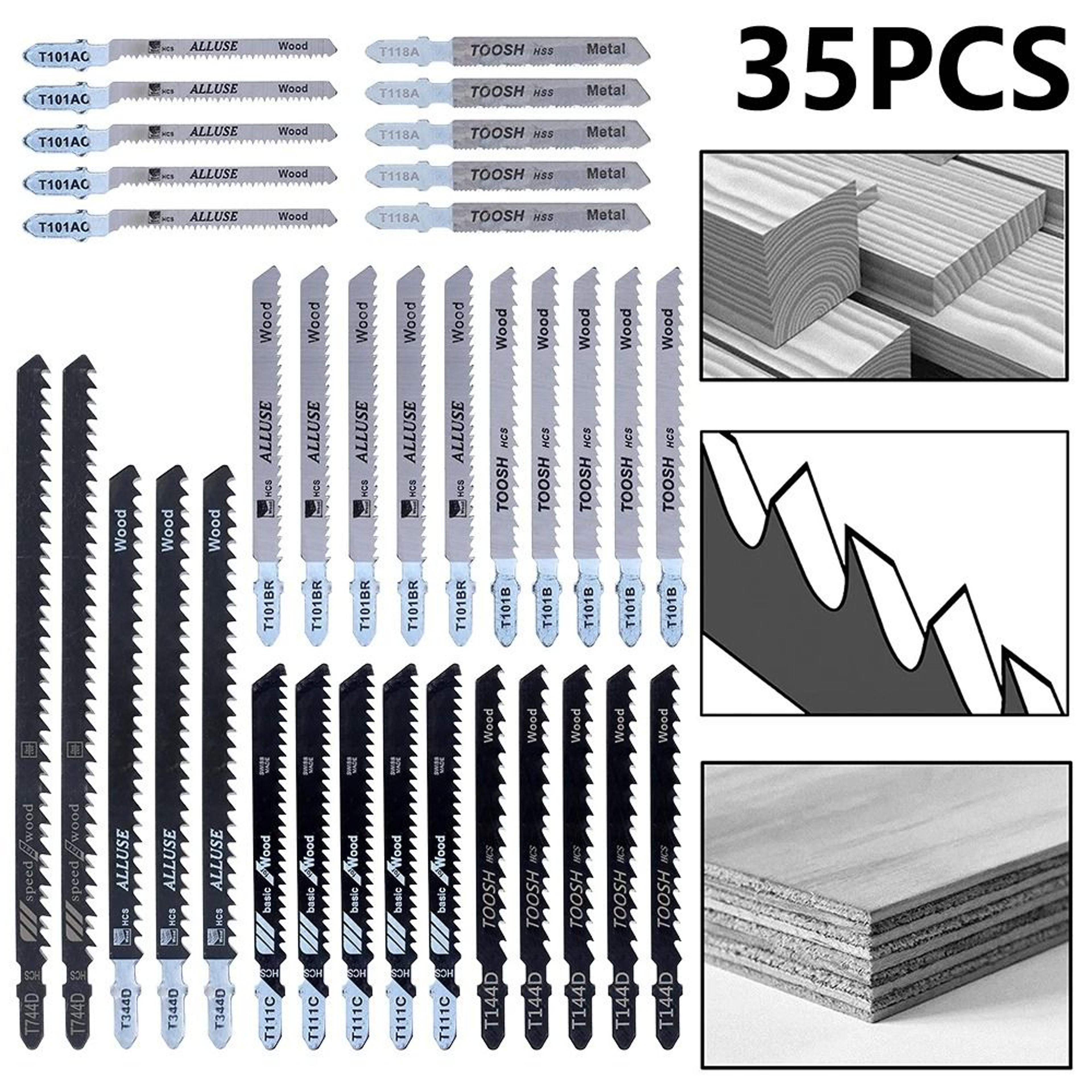 T Shank Jigsaw Blade Set For Wood Plastic And Metal Cutting 2