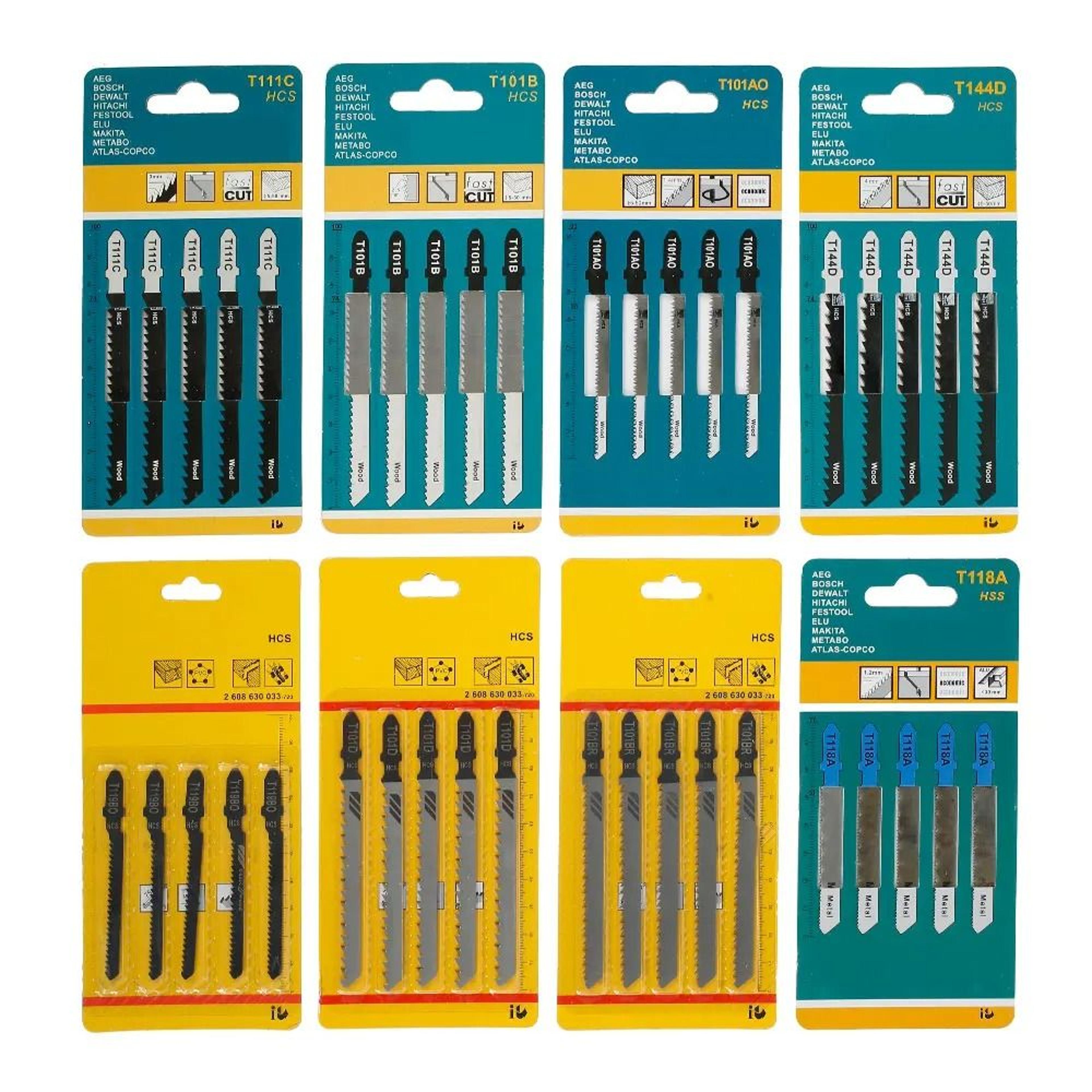 T Shank Jigsaw Blade Set For Wood Plastic And Metal Cutting 3
