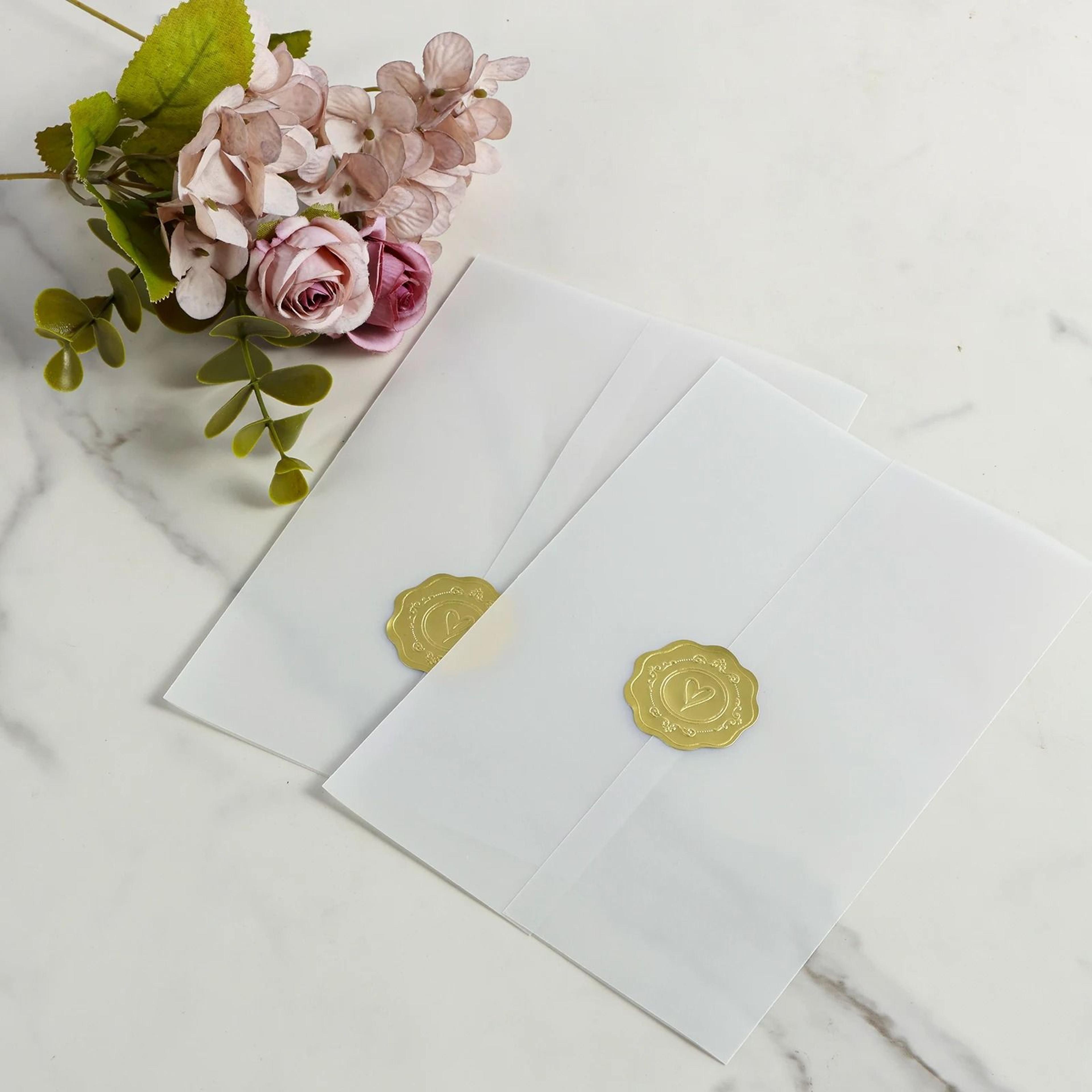 60 pack vellum jackets for 5x7 invitations
