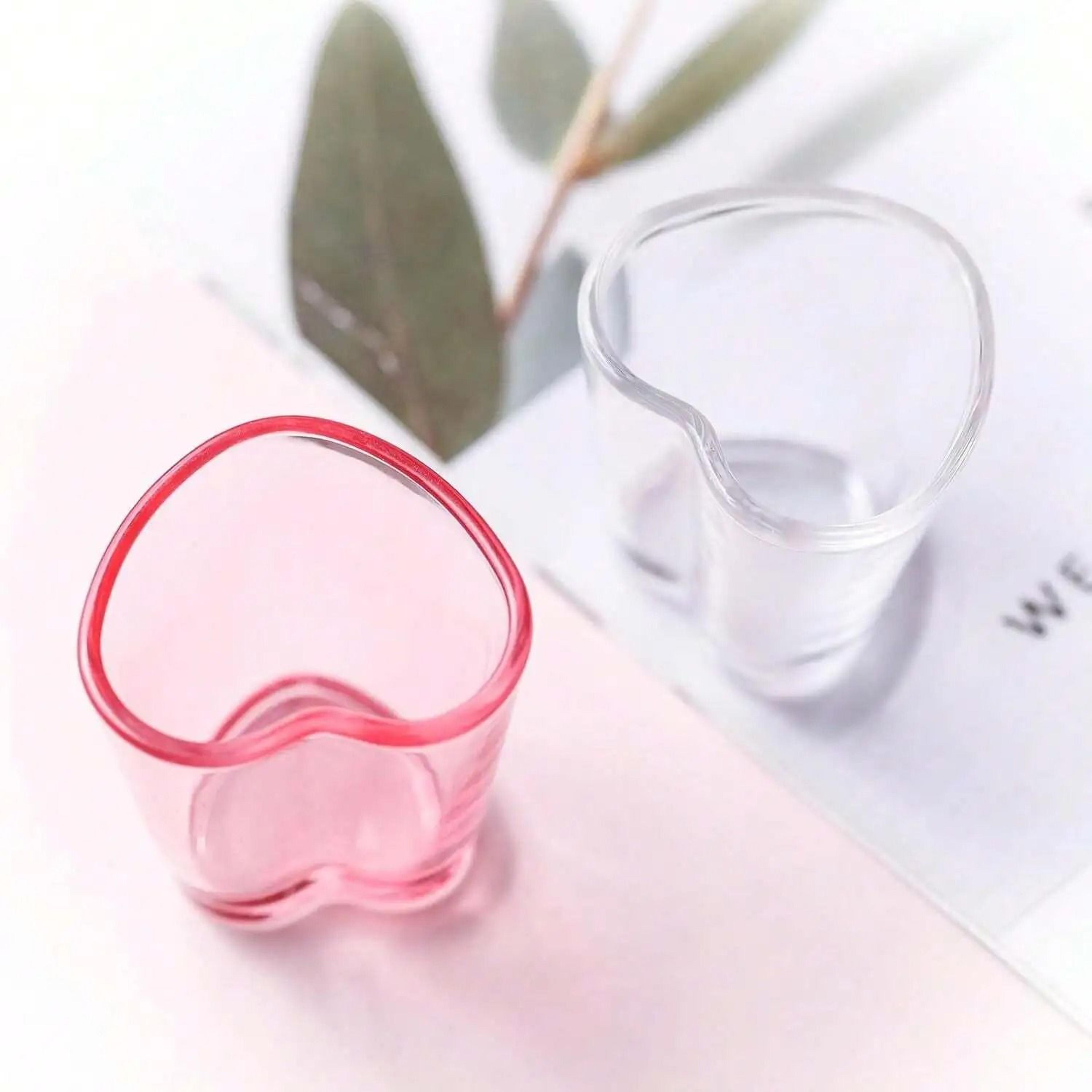 Heart Shaped Acrylic Shot Glass Set 2