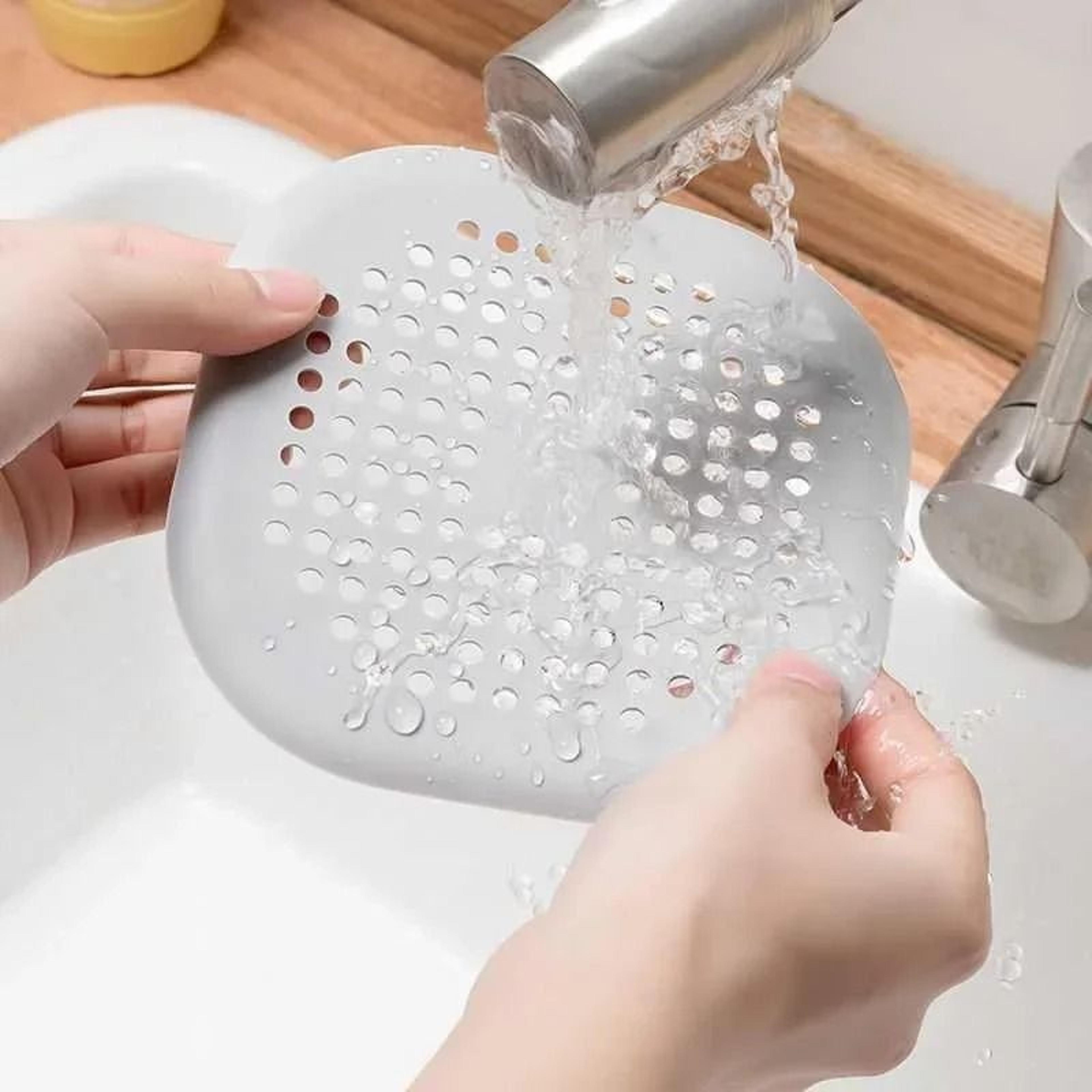 Silicone Shower Drain Hair Catcher And Sink Strainer 4