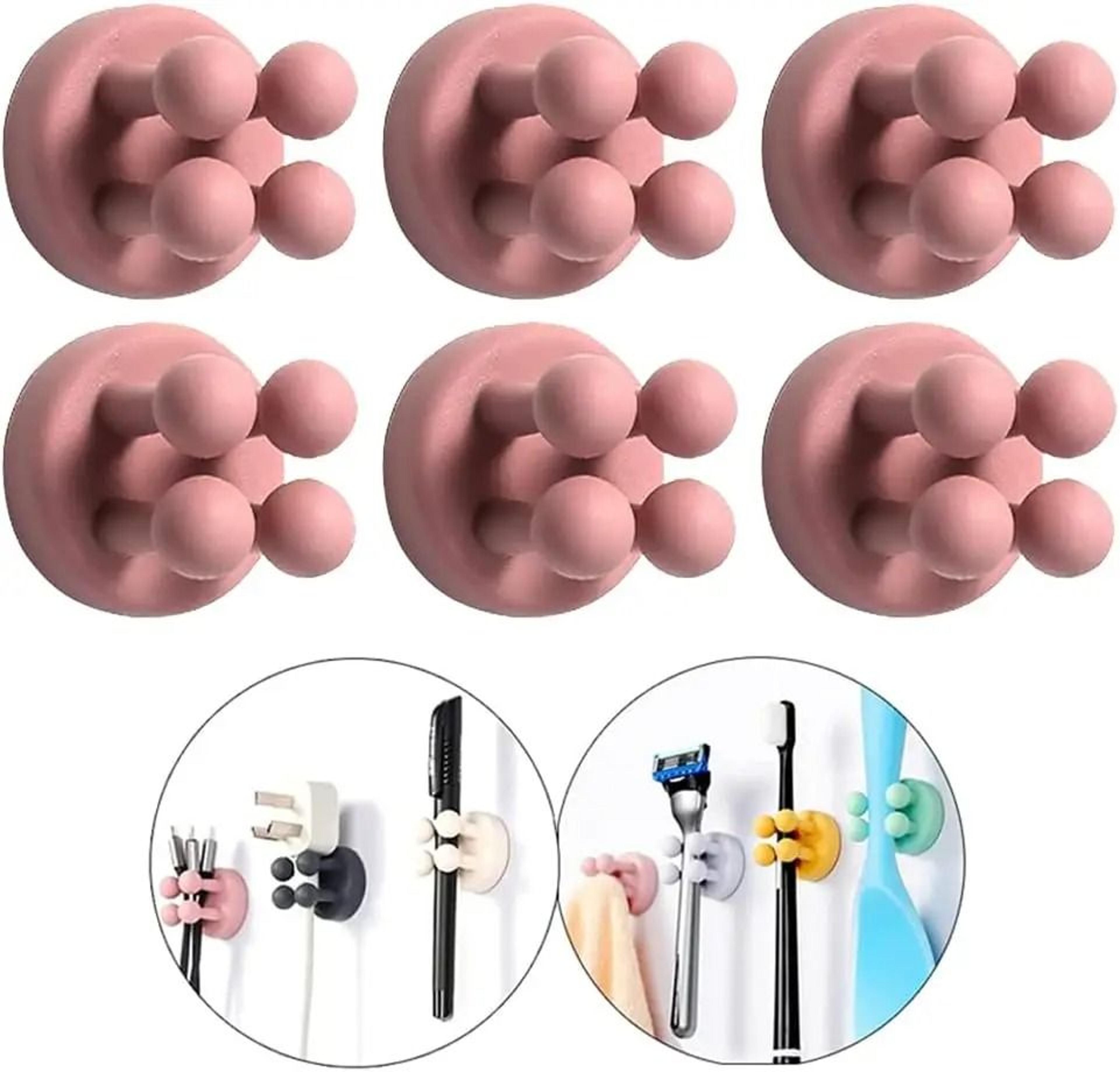 Self Adhesive Silicone Toothbrush Holder Wall Hook 17