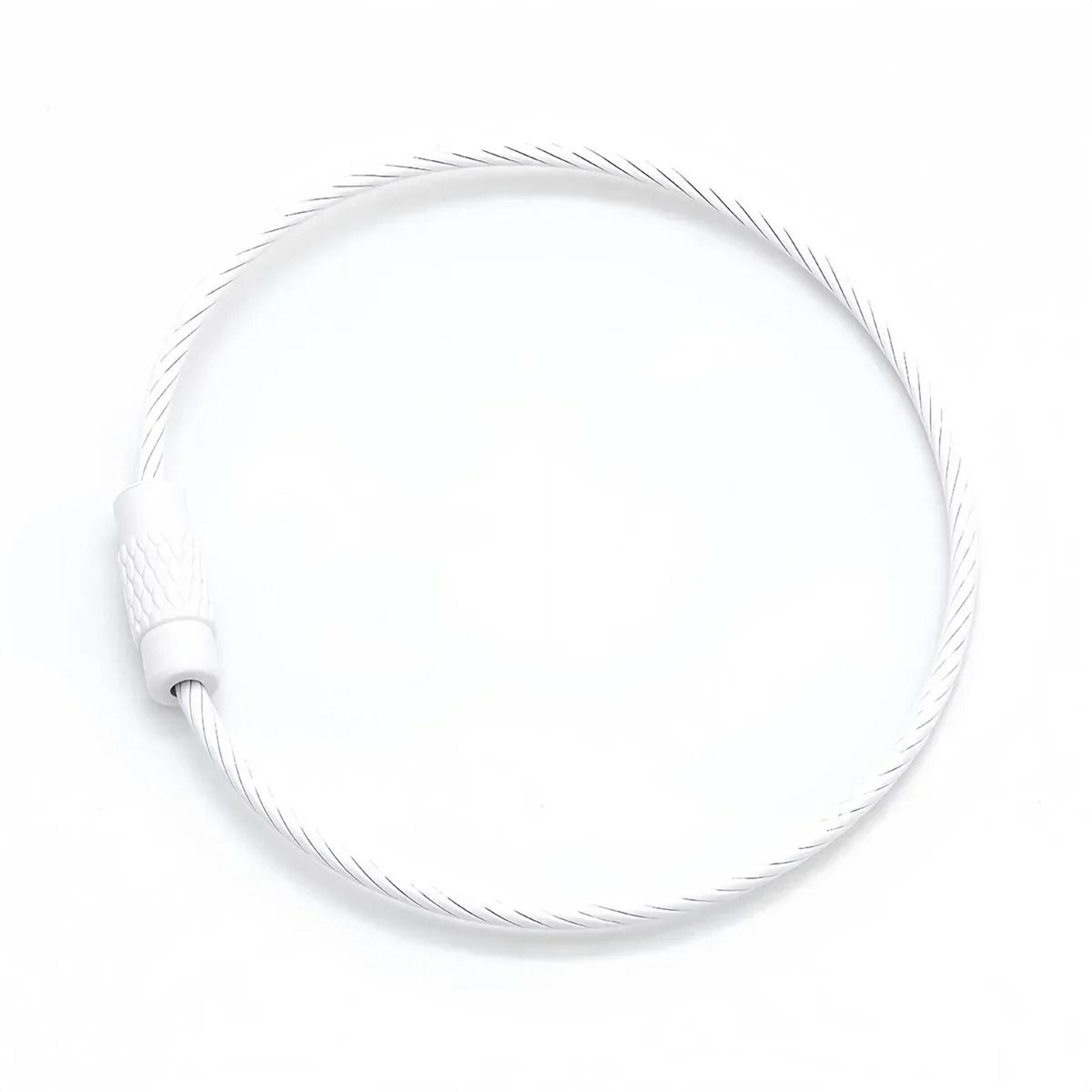 Stainless Steel Wire Cable Keychain Rings With Screw Lock 9