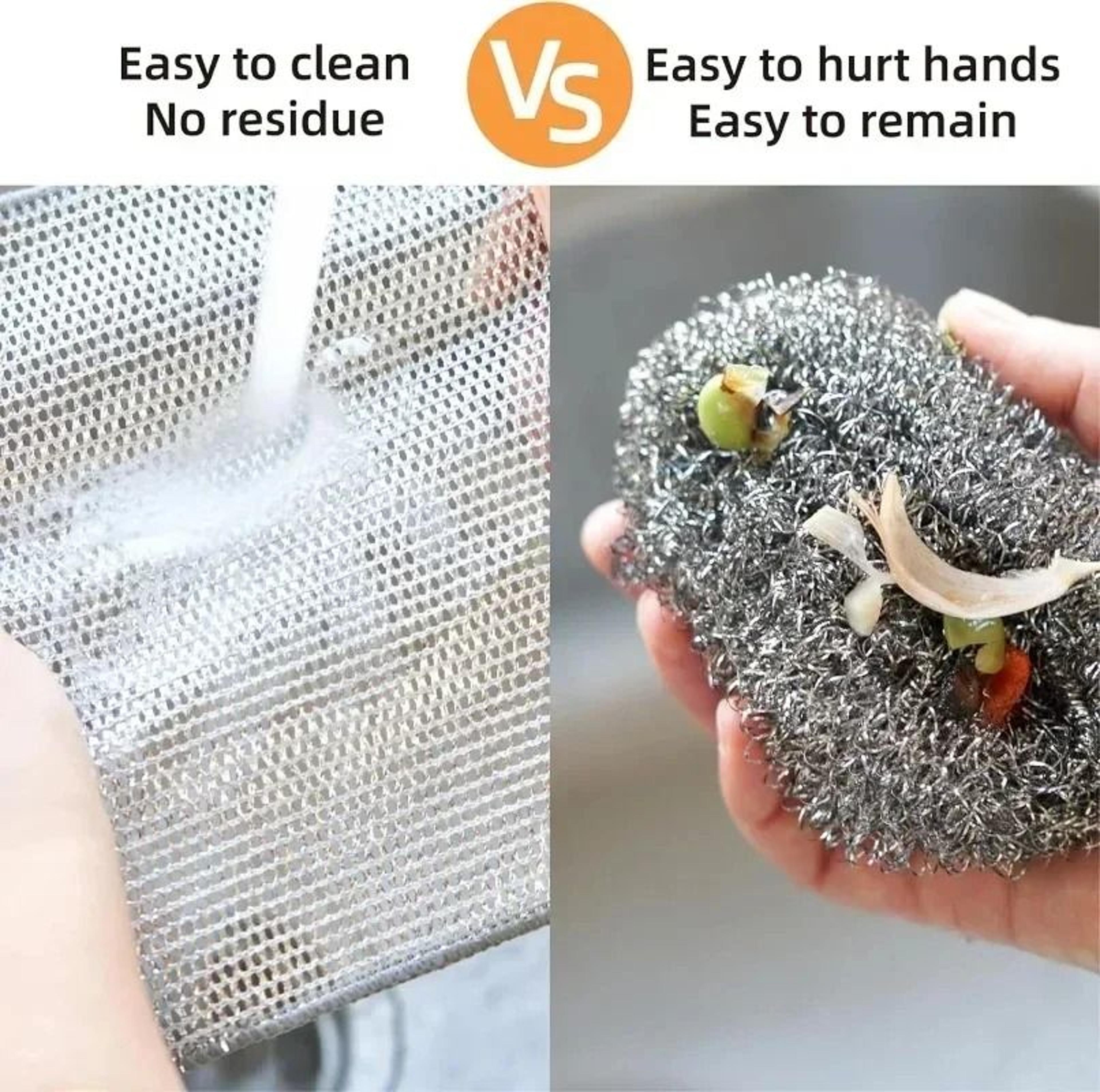 Double Sided Steel Wire Cleaning Cloths For Kitchen 4