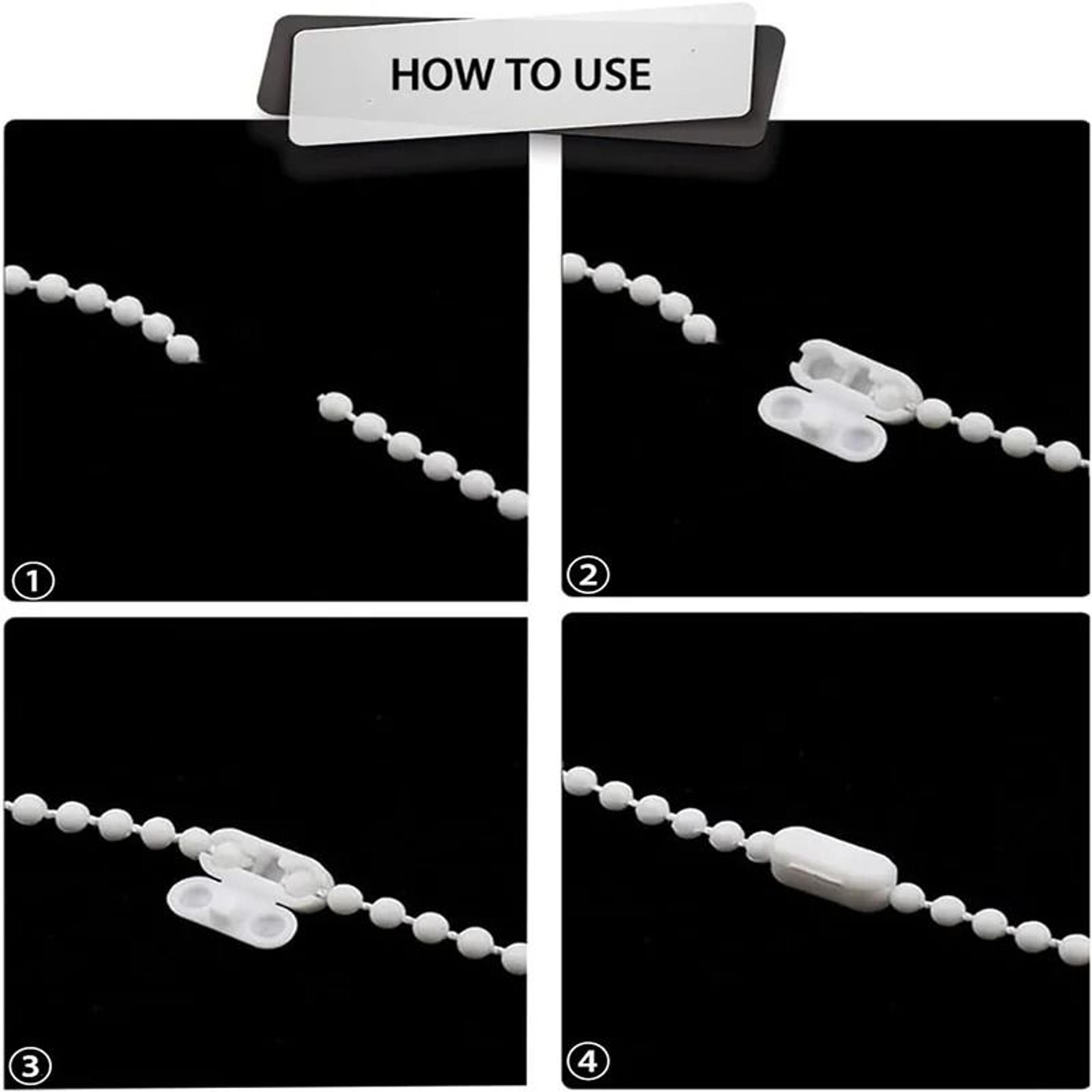 10PCS Roller Blind Pull Cord Chain Connectors Plastic Curtain Chain Joiners Replacement Clips 4