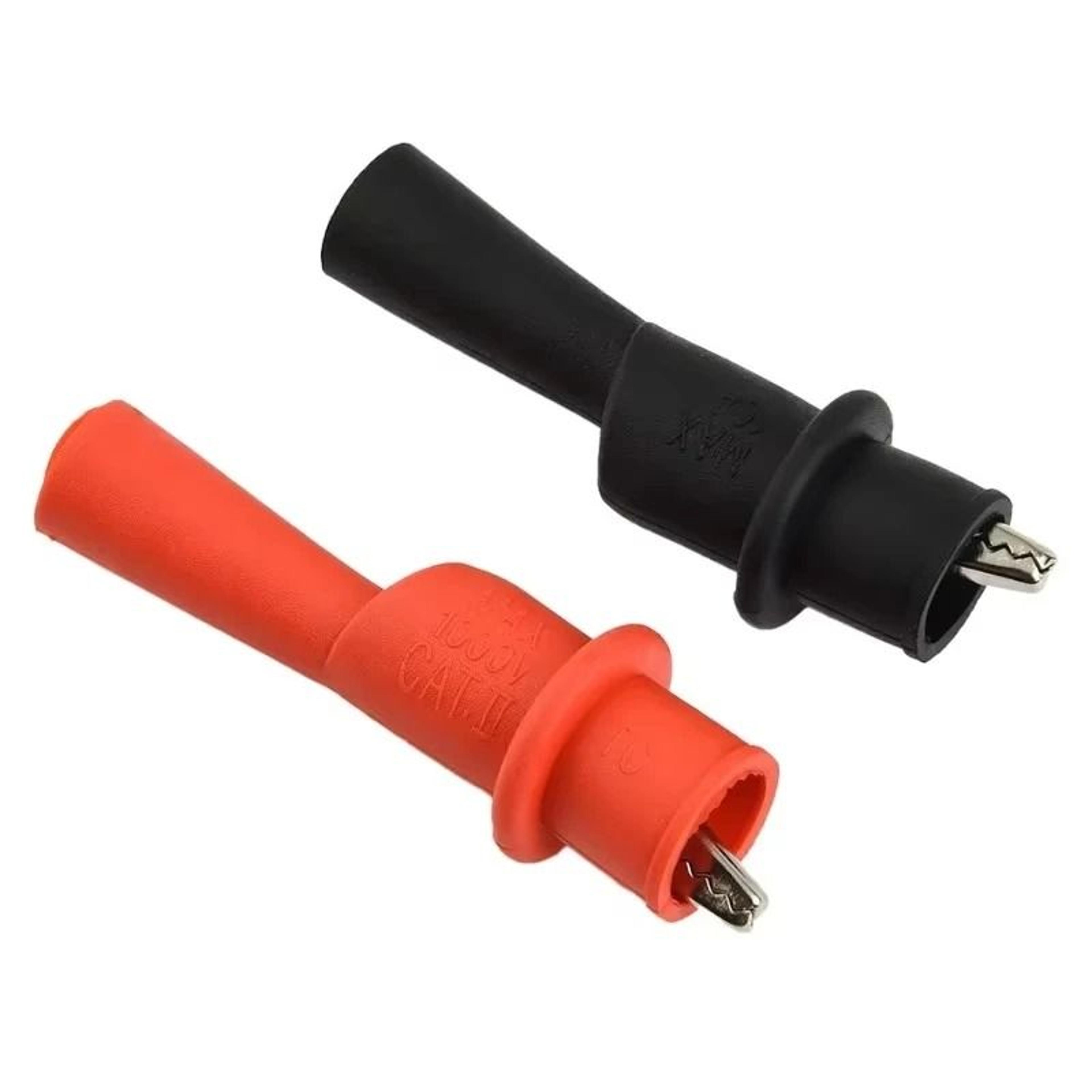 Multimeter Test Lead Clip Set With Red  Black Probe Clamps For Electrical Testing 1