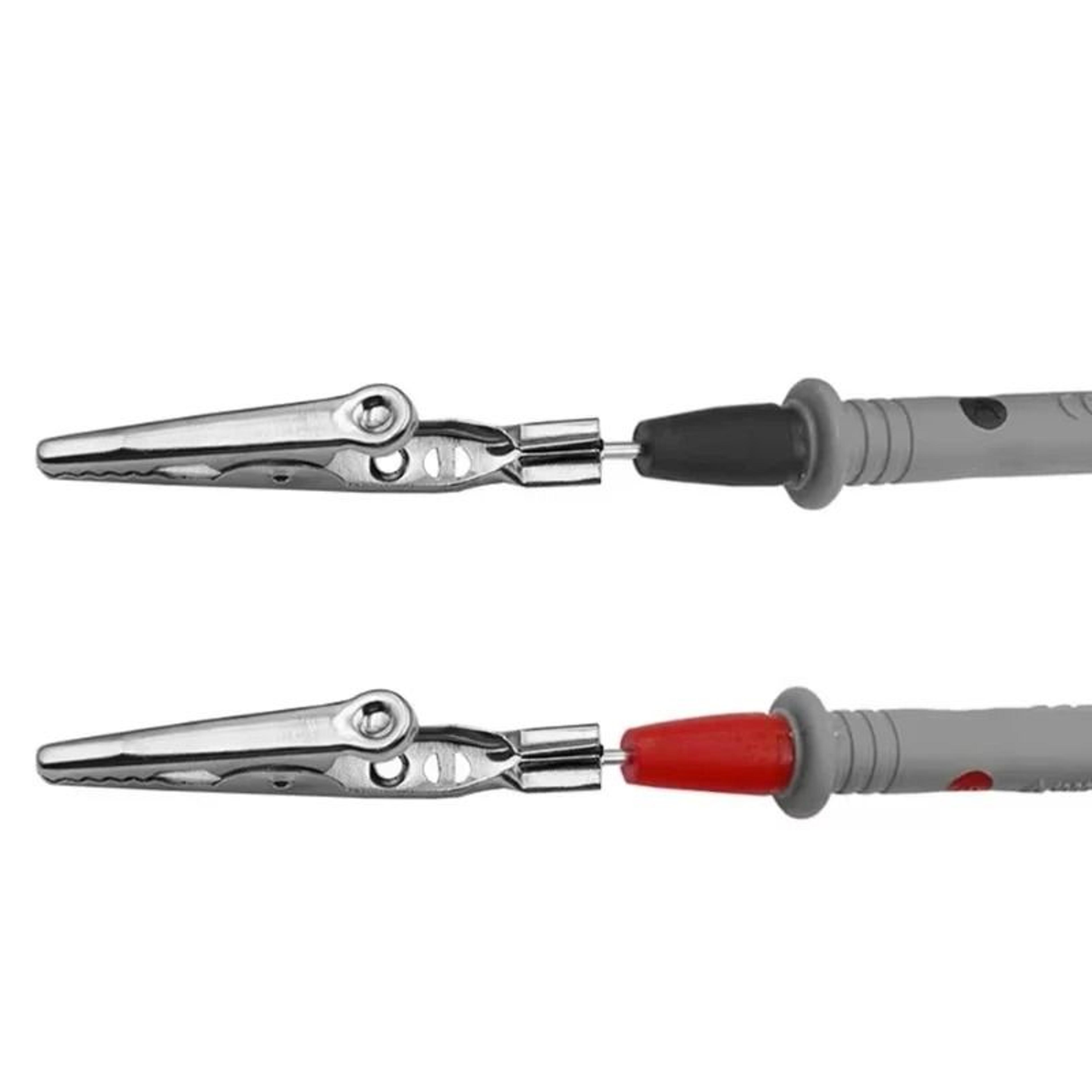 Multimeter Test Lead Clip Set With Red  Black Probe Clamps For Electrical Testing 3