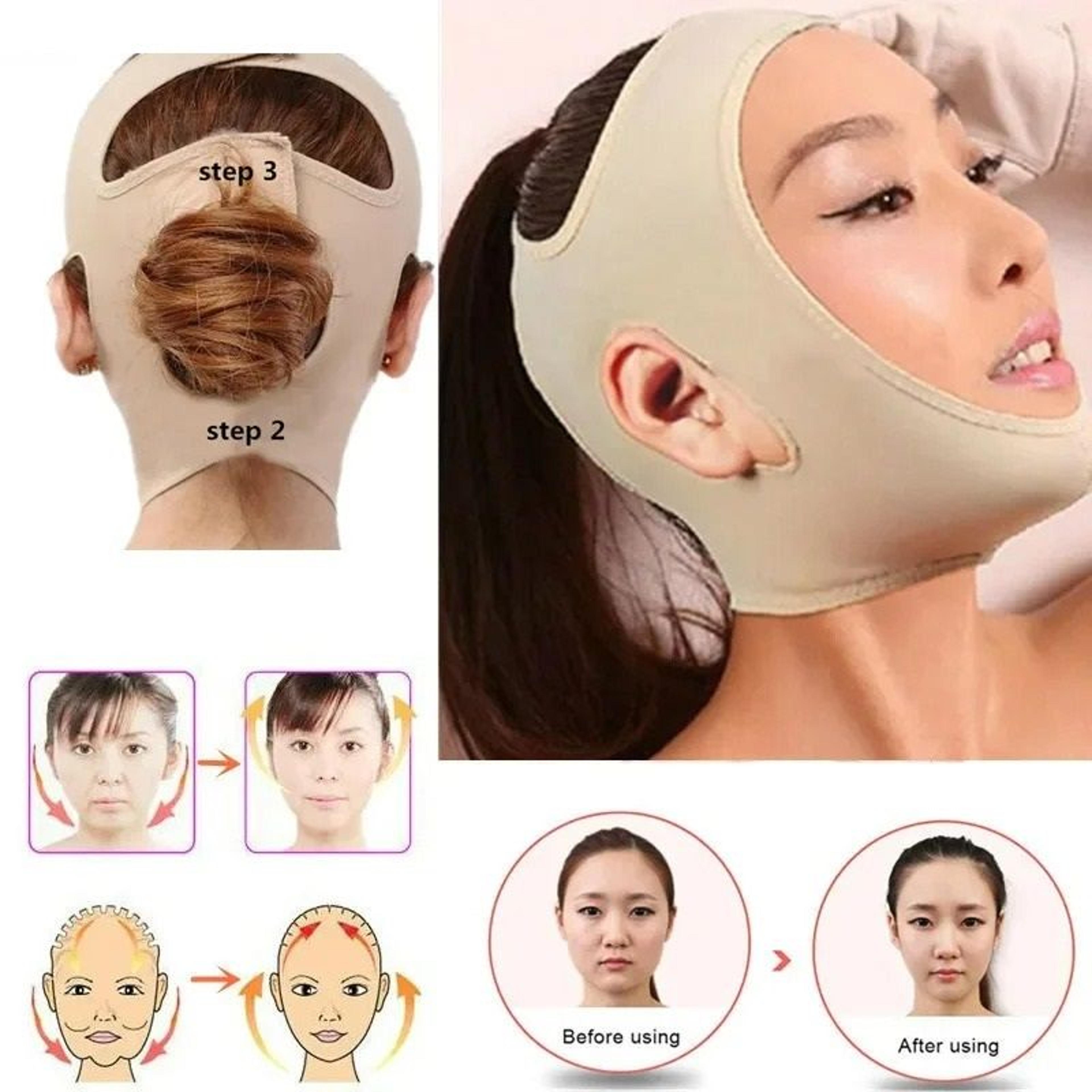 Reusable Jawline Contouring Compression Strap And V Line Face Lifting Belt 11