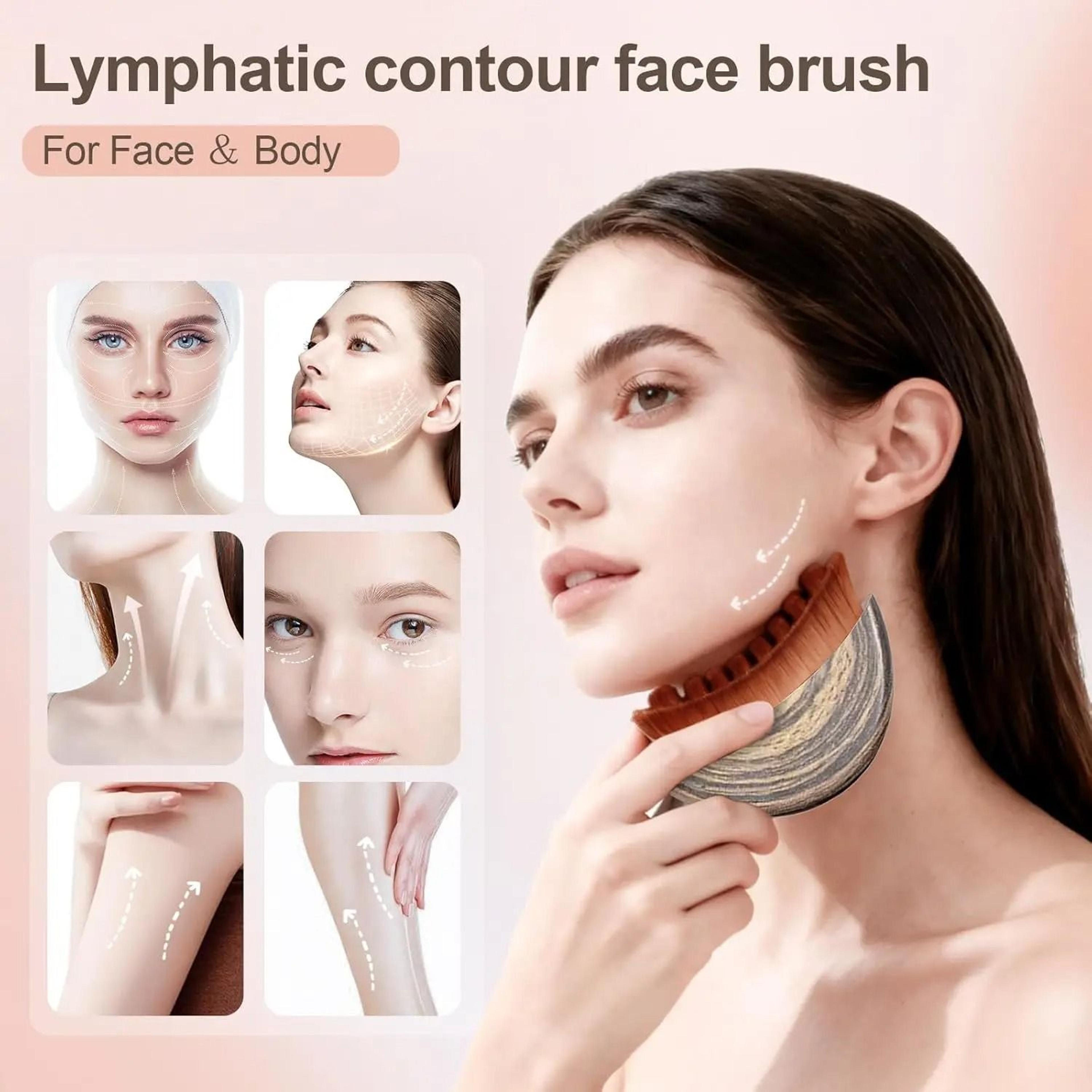 Contour Facial Sculpting Brush And Manual Lymphatic Drainage Massager 1