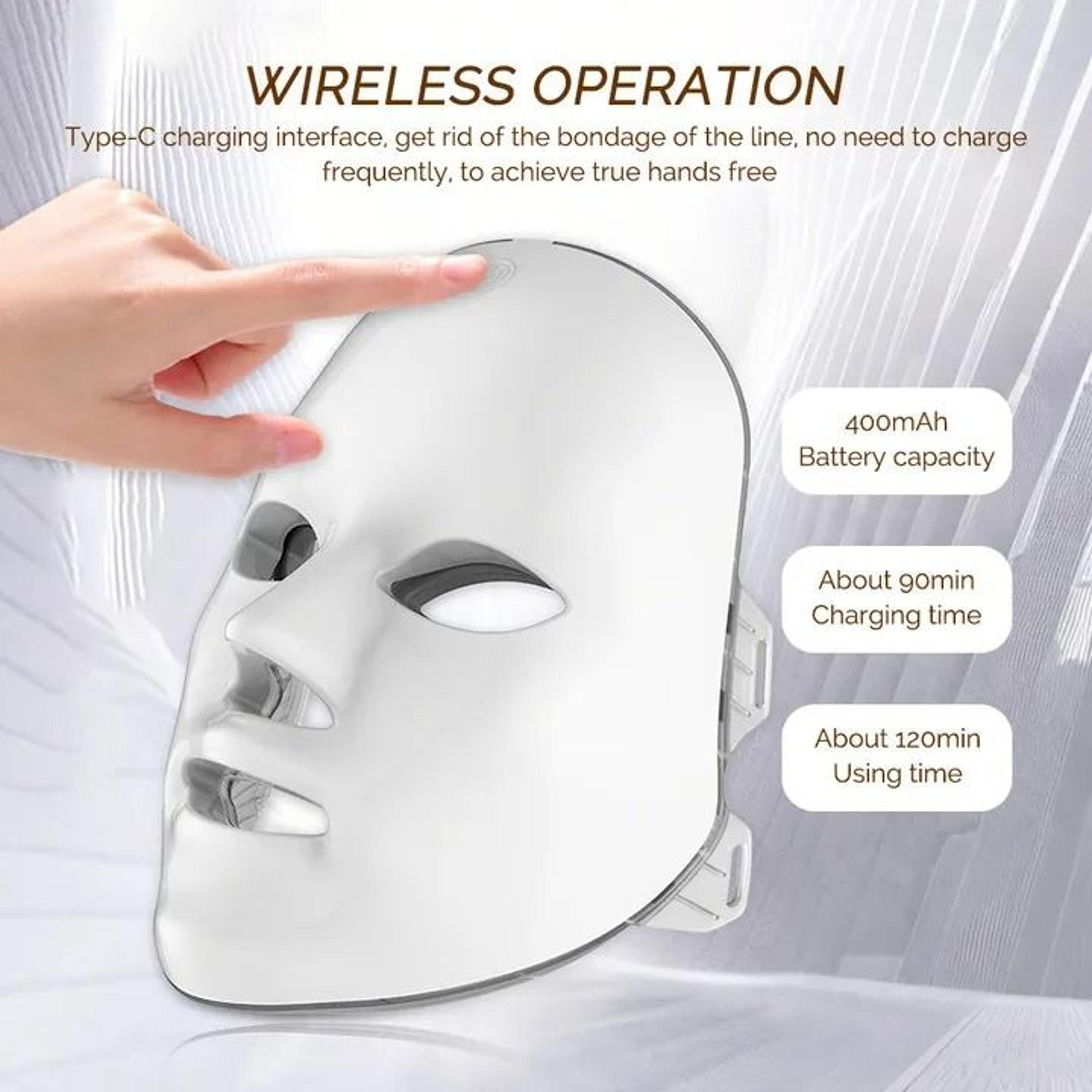 7 Colors Rechargeable Facial LED Photon Therapy Rejuvenation Mask 4