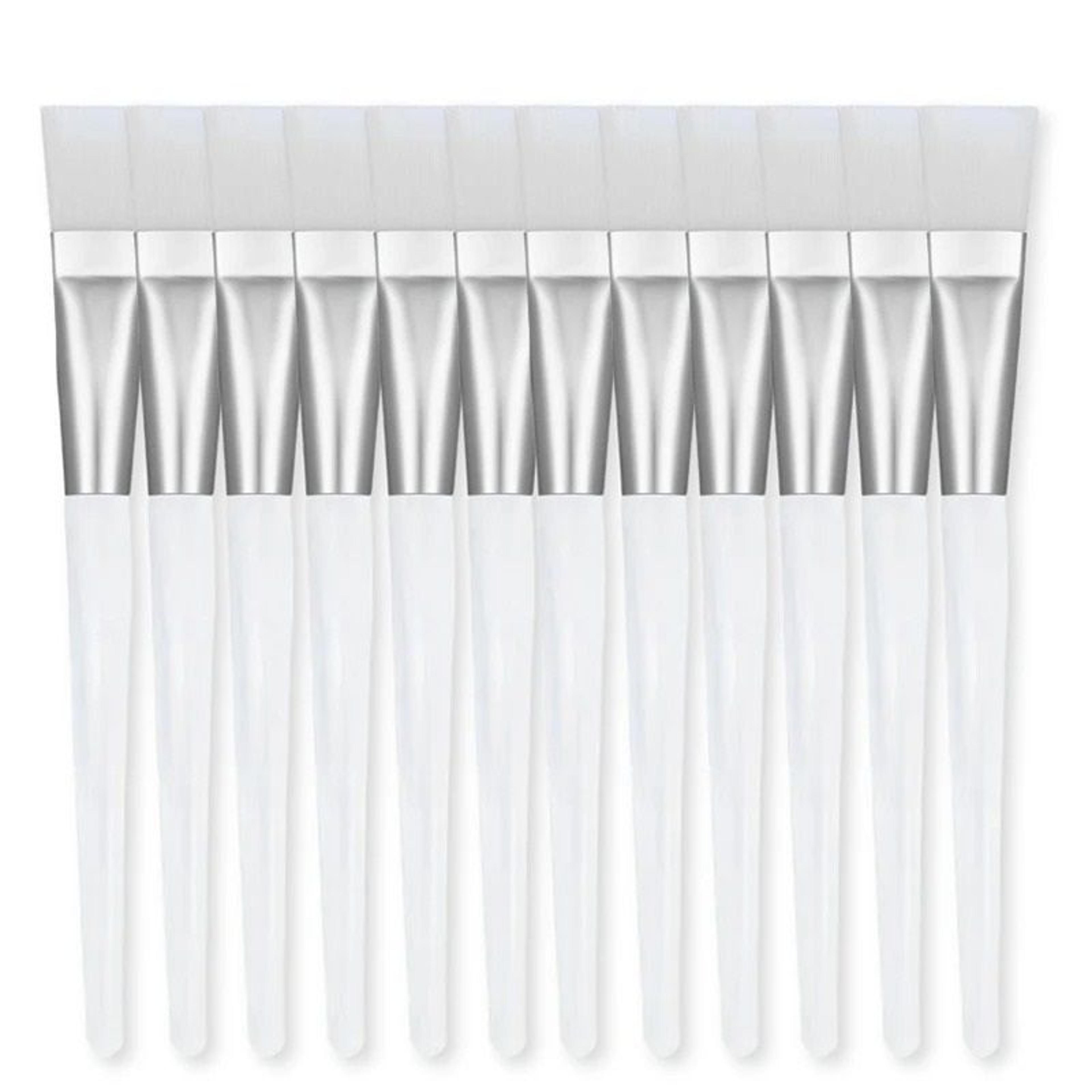 Transparent Crystal Handle Soft Bristle Facial Mask Brush Set 6