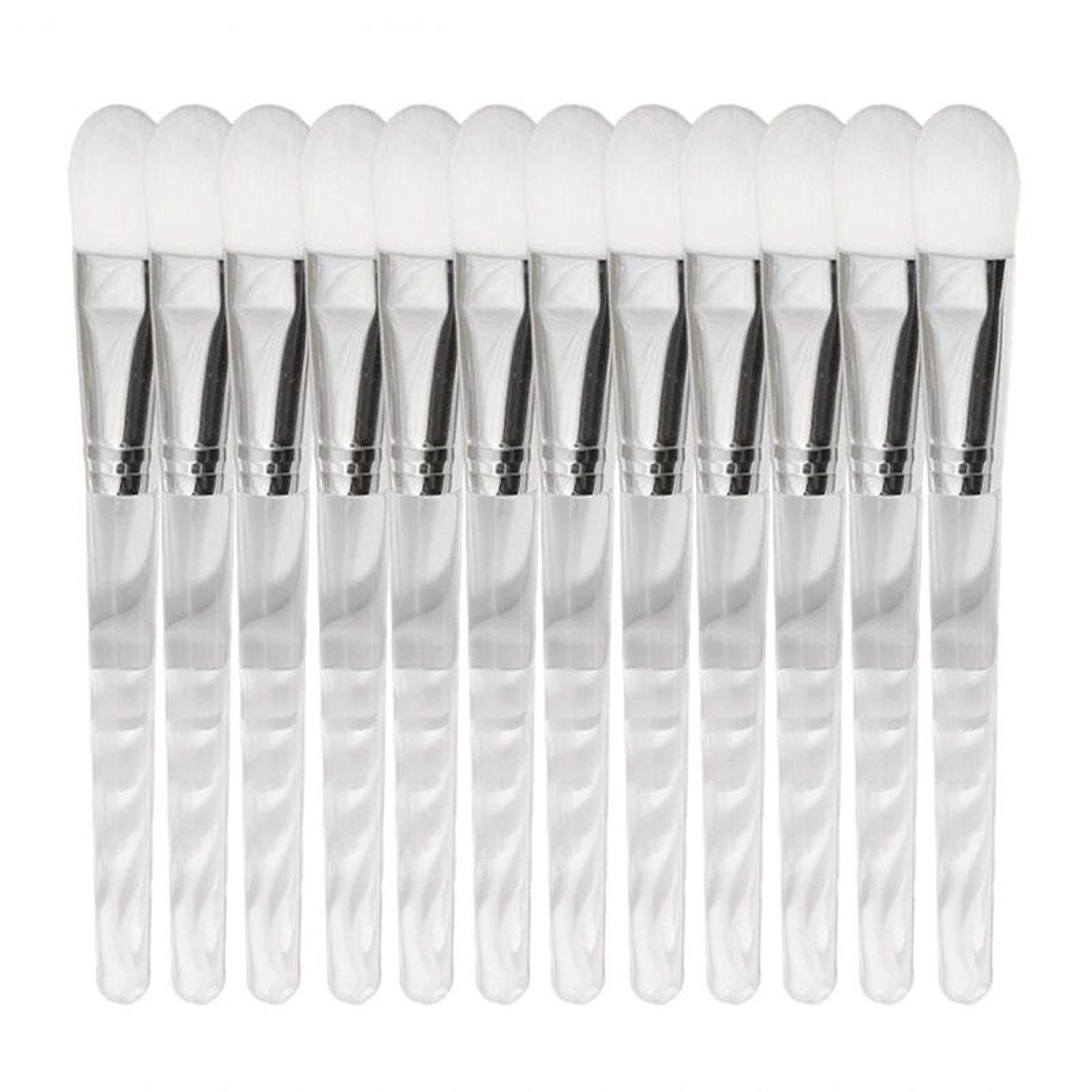 Transparent Crystal Handle Soft Bristle Facial Mask Brush Set 8
