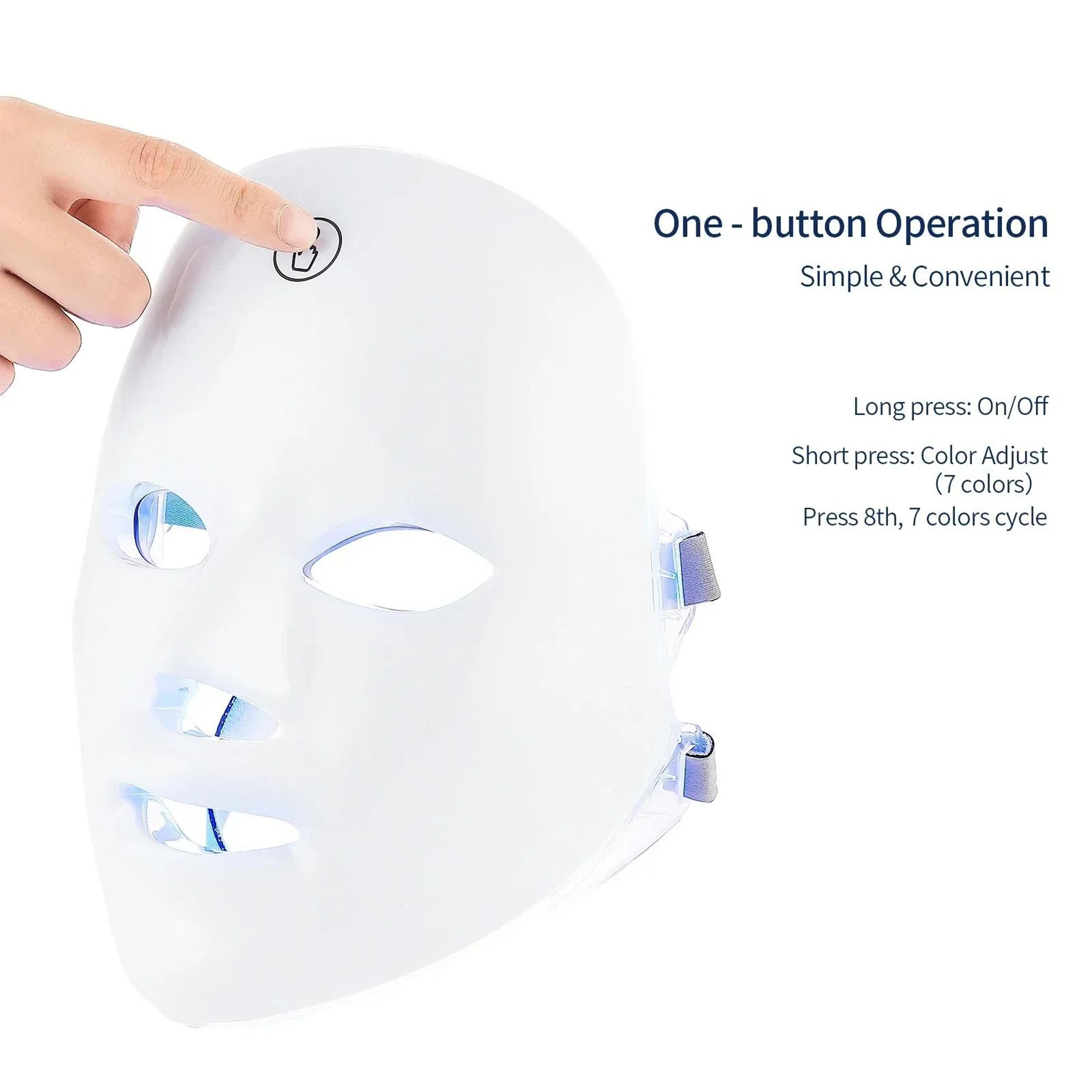 Multi Spectrum 7 Color LED Facial And Neck Phototherapy Mask Set 4