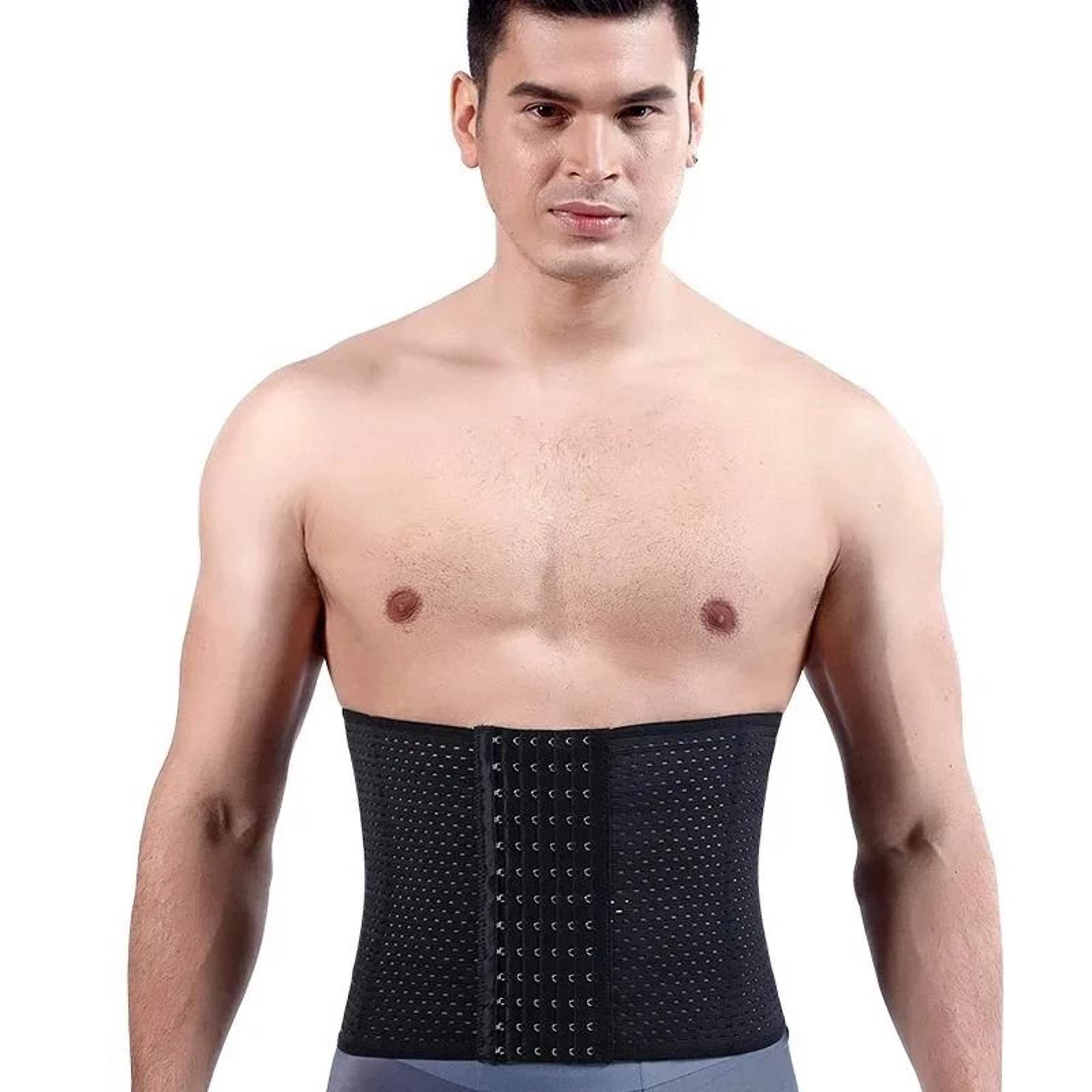 Mens HighCompression Waist Trainer And Abdomen Trimmer Belt 4
