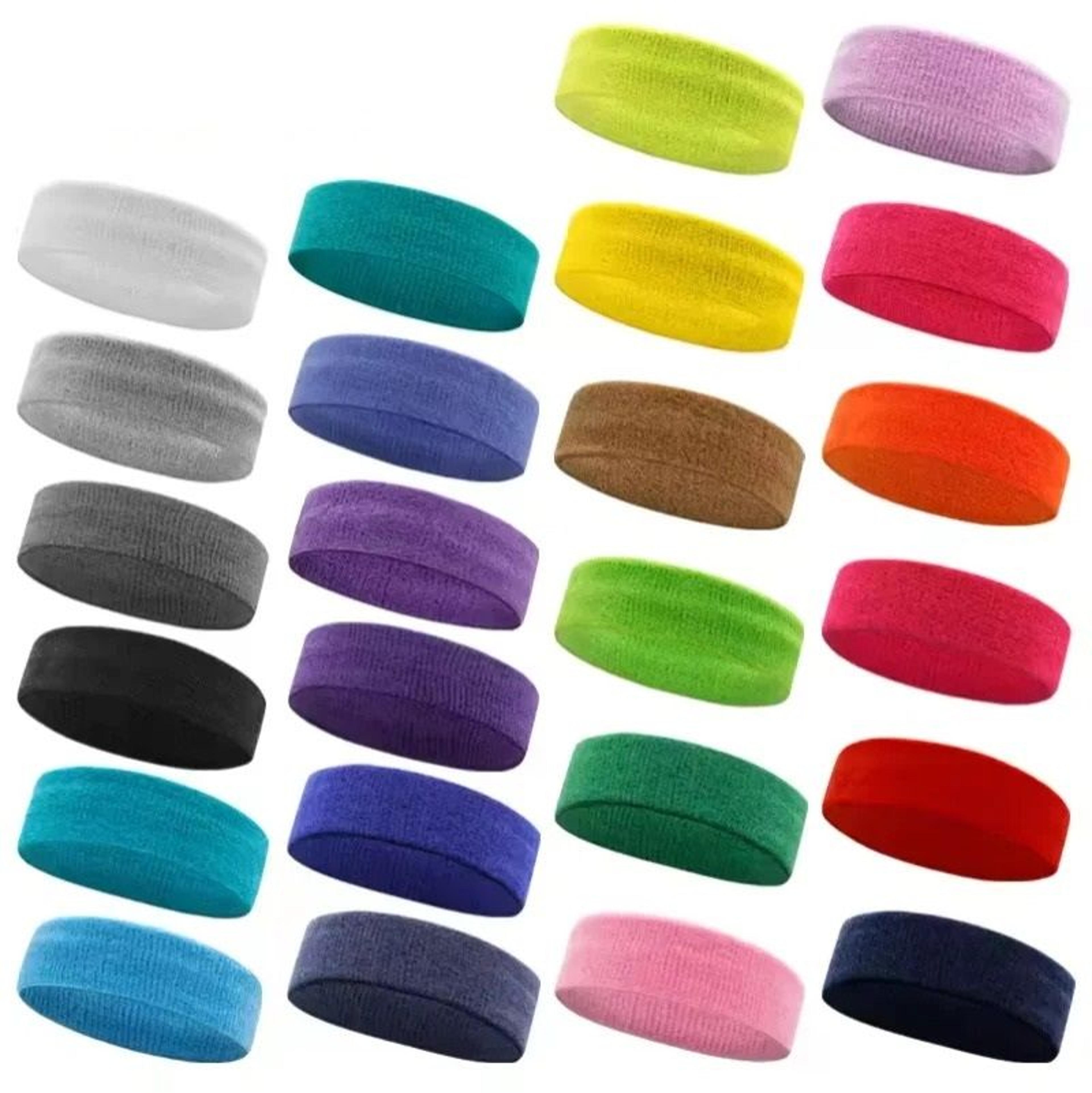 Elastic Cotton Athletic Headband Sweatband For Tennis Basketball  Fitness 2