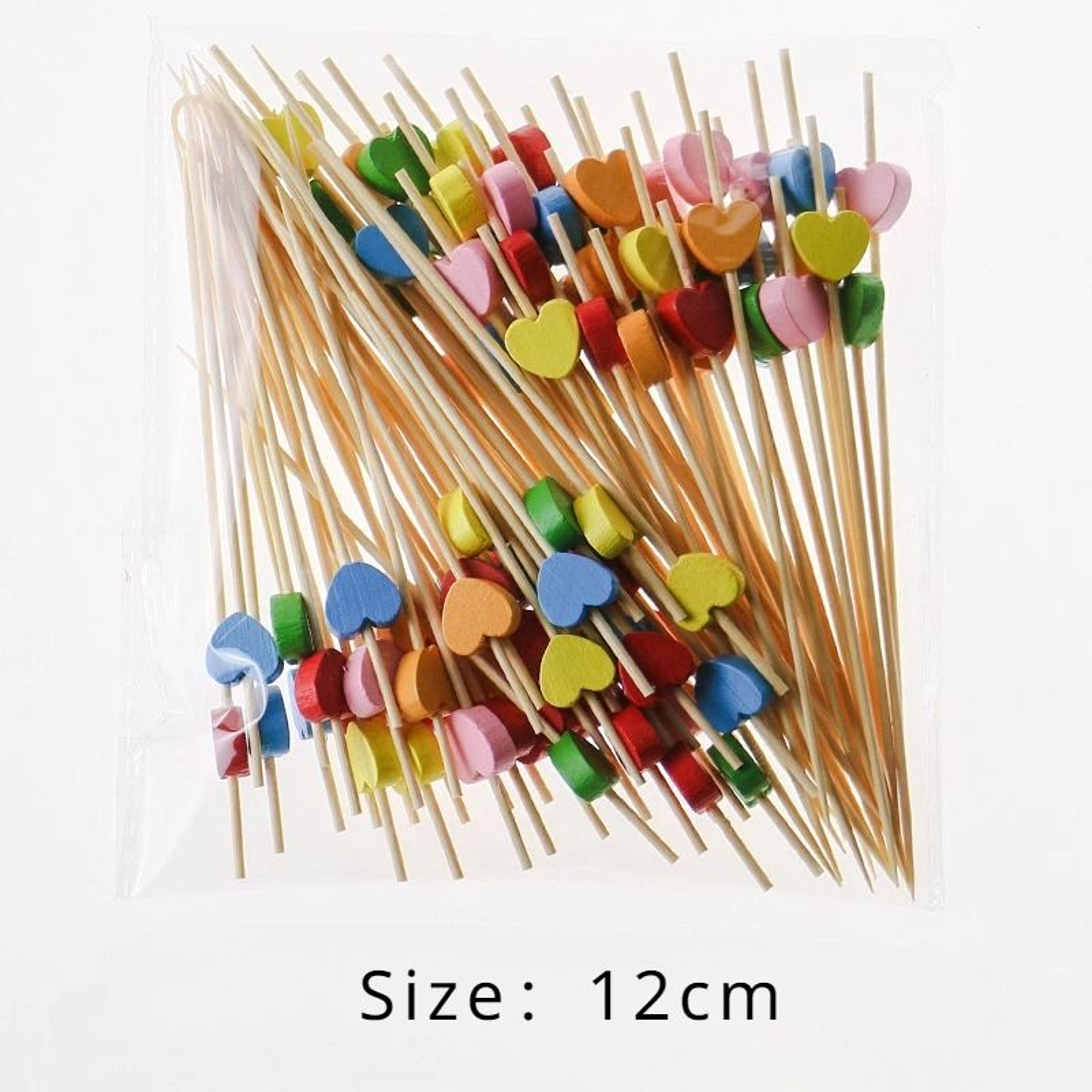 Red Heart Cocktail Picks  Fruit Sticks  Disposable Bamboo Cocktail Toothpicks For Valentines Day We 7