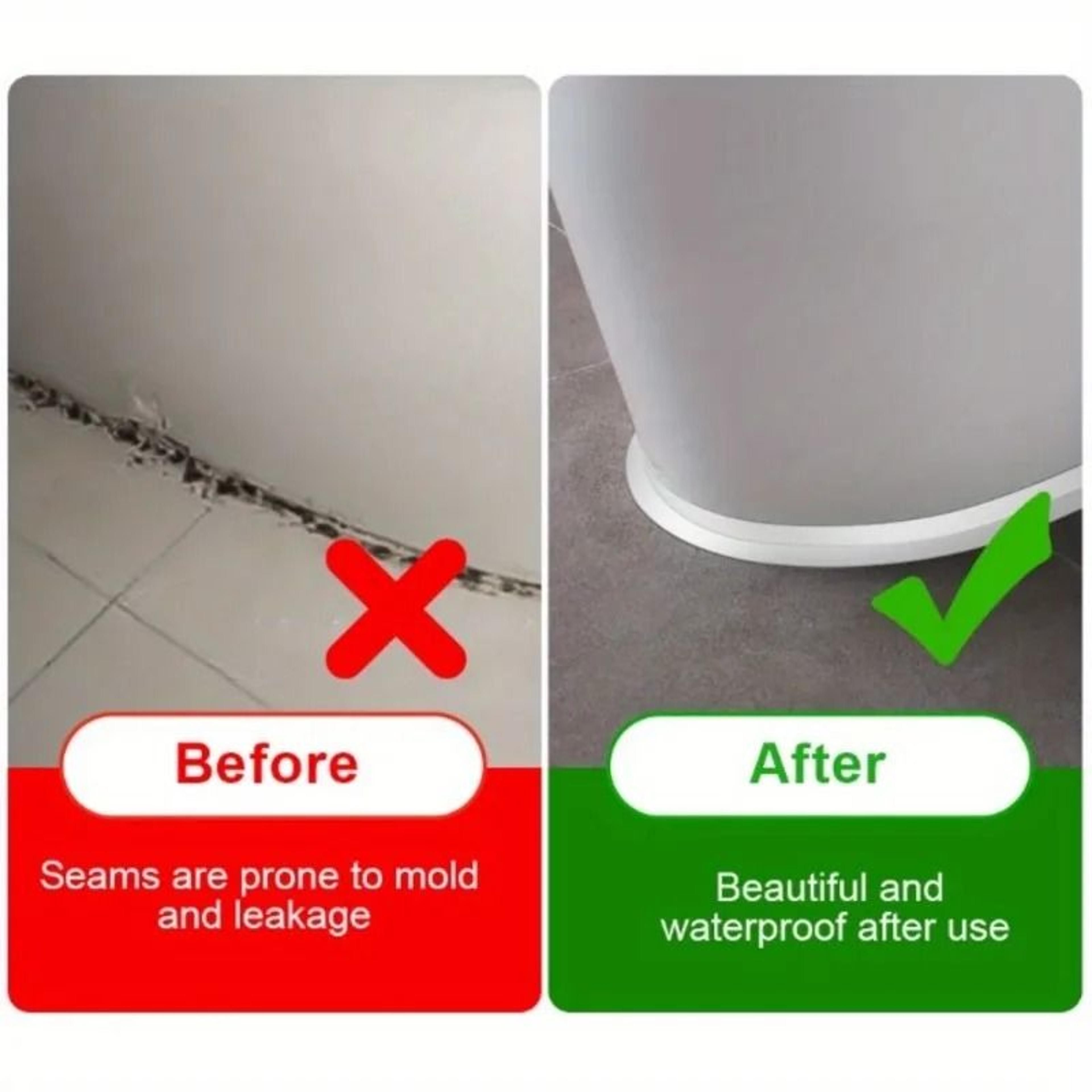 Waterproof PVC Caulk Strip Tape  Self Adhesive Sealing Tape For Bathroom Sink Tub  Kitchen Counter