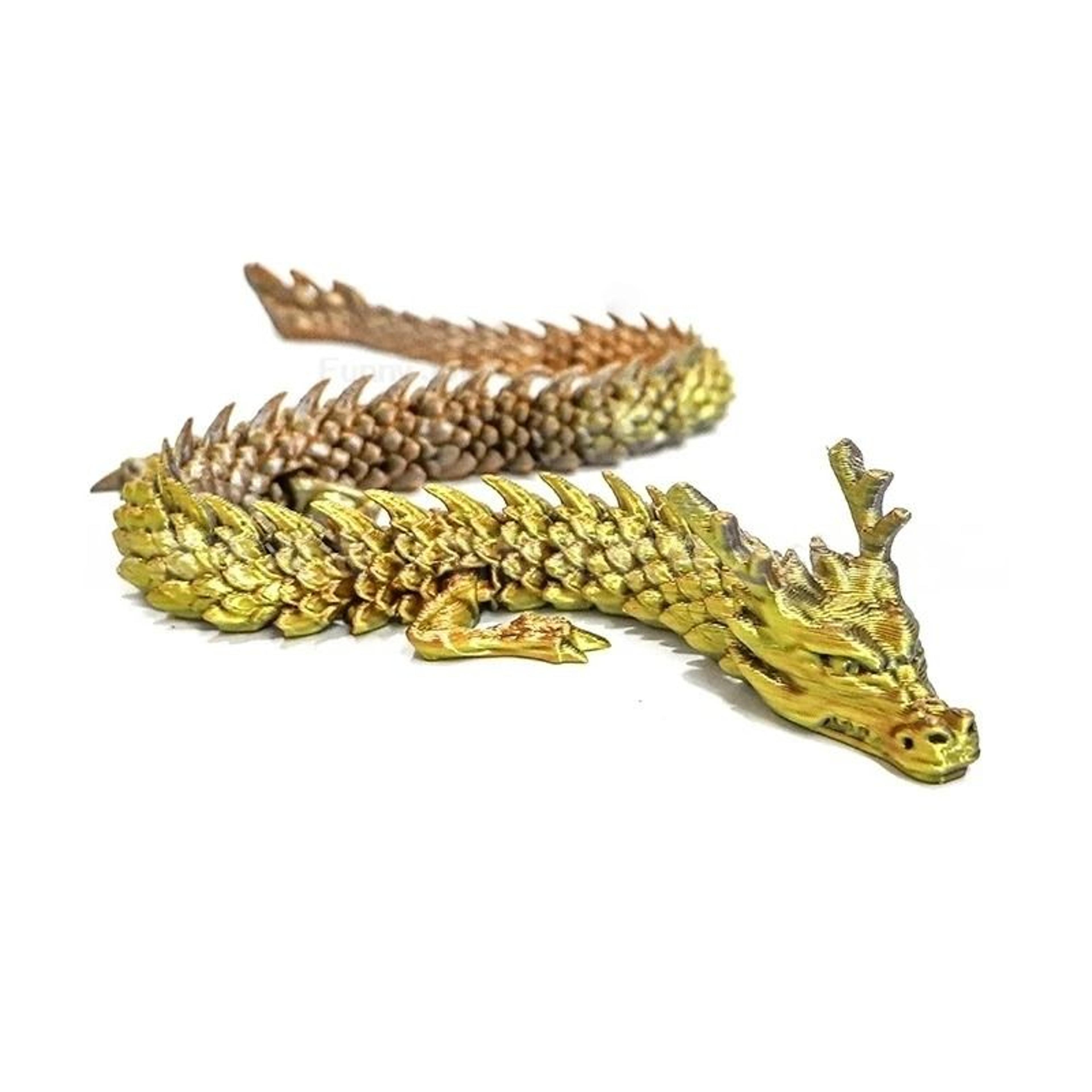 3D Printed Conjoined Divine Dragon Ornament 118 Or 354 Inch Articulated Jointed Decor 10