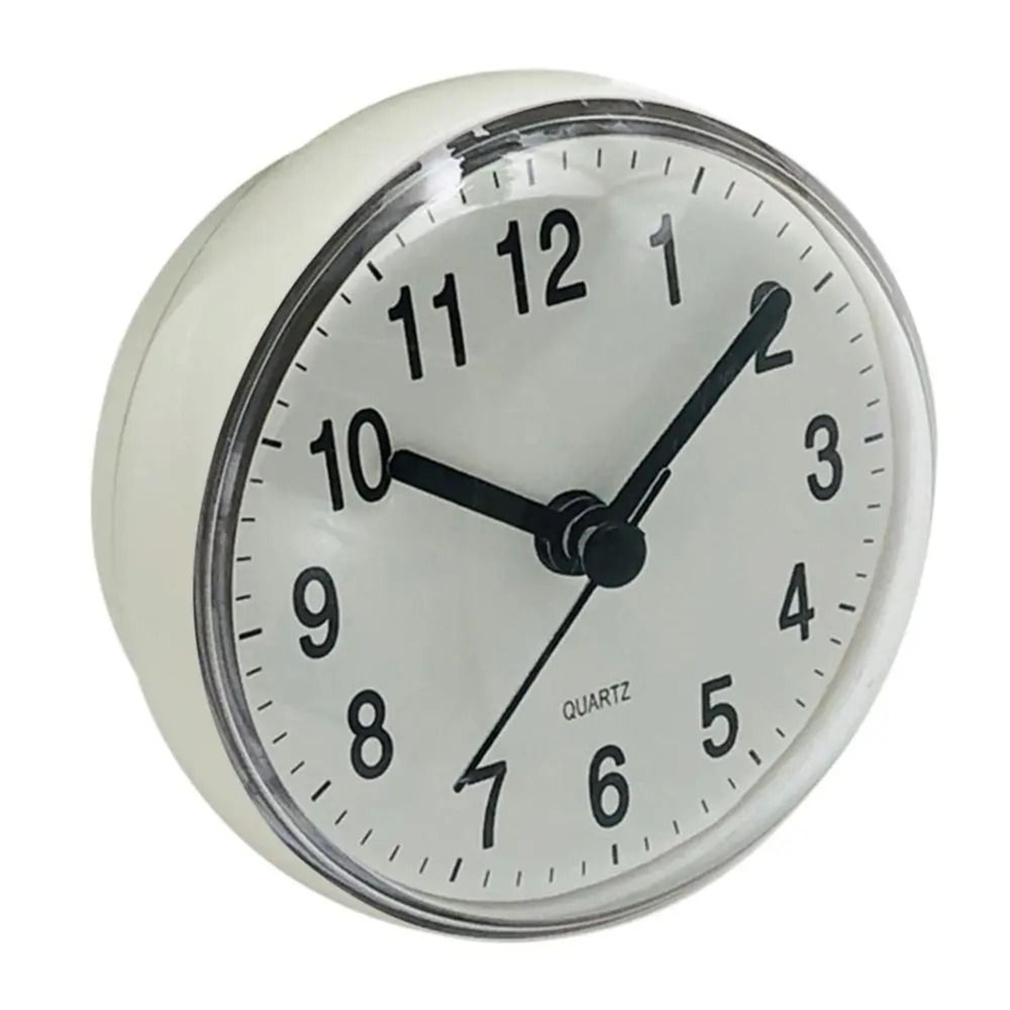 Mini Sucker Wall Clock Bathroom Anti Fog Waterproof 28 Inch Kitchen Toilet Small Quartz Table Clock 7